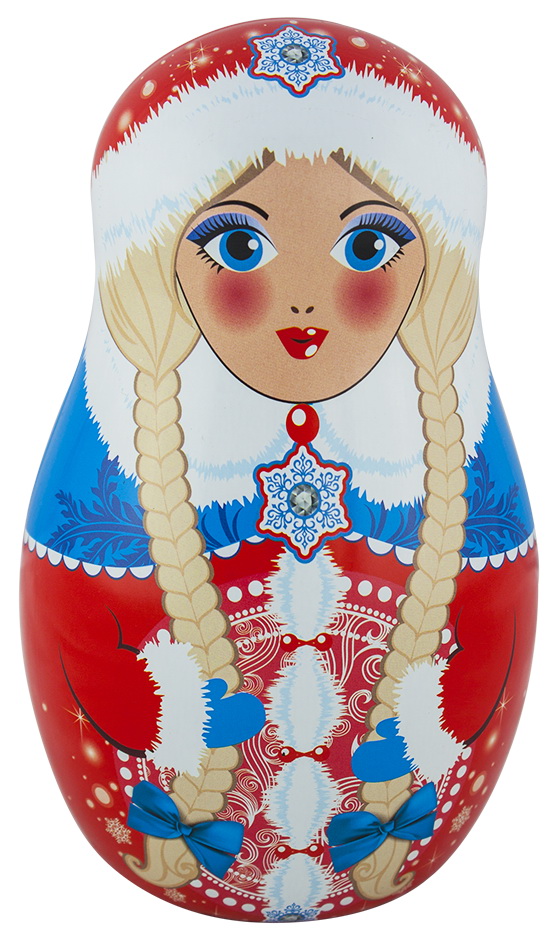 Дольче Вита Новогодняя матрешка красная черный листовой чай, 50 г4603224147030 Дольче Вита Новогодняя матрешка красная черный листовой чай, 50 г4603224147030Дольче Вита Новогодняя матрешка - цейлонский черный крупнолистовой чай с листьями малины, ягодами можжевельника и красной смородины. Чай помещен в красочную подарочную упаковку-матрешку.