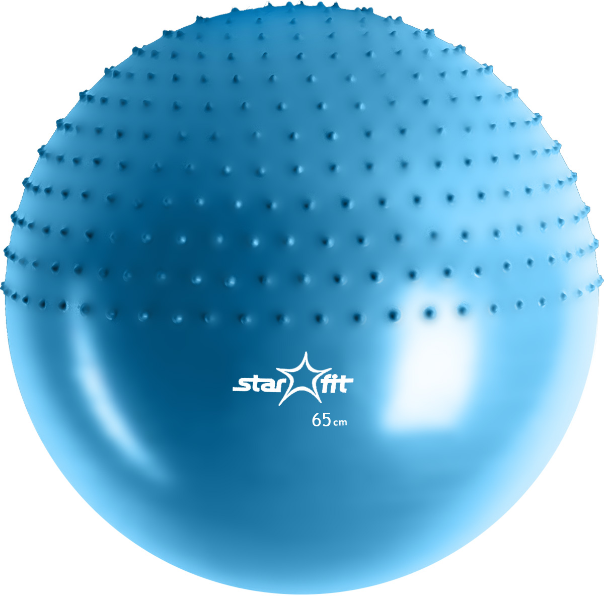 Мяч гимнастический Starfit, полумассажный, цвет: синий, диаметр 65 смУТ-00008869 Мяч гимнастический Starfit, полумассажный, цвет: синий, диаметр 65 смУТ-00008869Мяч гимнастический Star Fit, изготовленный их ПВХ с защитой от взрыва, отлично подойдет для занятий фитнесом. Его используют как женщины, так и мужчины в функциональном тренинге, бодибилдинге, групповых программах, стретчинге (растяжке). Мяч эффективно тренирует ноги, спину, грудь, дельтовидные мышцы, бицепсы, трицепсы и пресс. С помощью такого мяча можно тренировать все мышцы тела, правильно выстроив тренировочный процесс и используя его как основной или второстепенный снаряд для упражнения. Также его удобно использовать для массажа мышц с повышенным тонусом. Мяч обладает неоспоримым преимуществом. Его удобство заключается в том, что всегда можно поменять сторону использования с простого гимнастического на массажный и обратно. Гимнастический мяч - это незаменимый и один из самых популярных аксессуаров в фитнесе. УВАЖЕМЫЕ КЛИЕНТЫ! Обращаем ваше внимание на тот факт, что мяч поставляется в сдутом виде. Насос в комплект не входит.