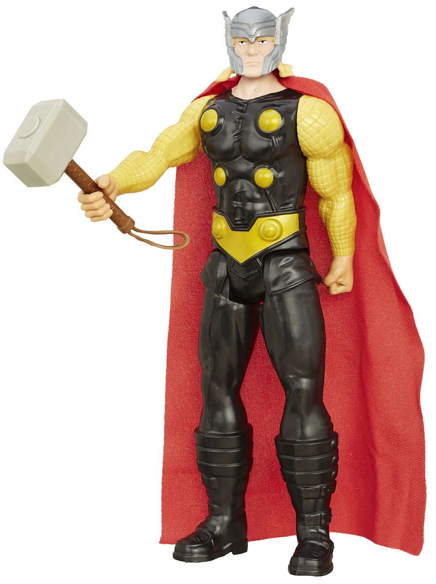 Avengers Фигурка ThorB6660EU4_B6531 Avengers Фигурка ThorB6660EU4_B6531Фигурка Avengers Thor непременно привлечет внимание вашего ребенка и не позволит ему скучать. Фигурка выполнена в виде супергероя Тора из команды Мстителей. В комплект также входит молот Тора - Мьельнир. Фигурка выполнена из прочного безопасного пластика. Она в точности повторяет внешний вид героя. Голова, руки и ноги фигурки подвижны, что позволяет придавать ей различные позы и открывает ребенку неограниченный простор для игр. Тор - один из самых известных супергероев Вселенной Marvel, сын бога Одина. Он обладает сверхчеловеческой силой и выносливостью, а в бою полагается на свой верный молот - Мьельнир, который не может поднять никто, кроме него. Высокое качество исполнения этой фигурки порадует не только детей, но и взрослых коллекционеров, и такая фигурка займет достойное место в любой коллекции.