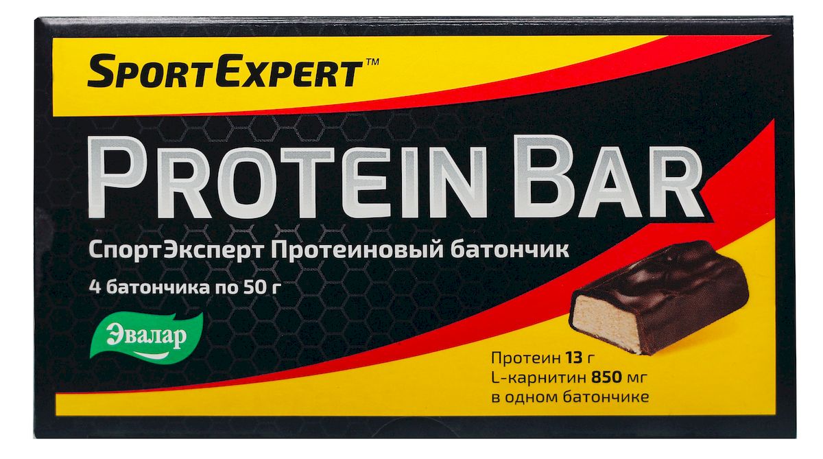 SportExpert Protein Bar протеиновый батончик, №4 по 50 г4602242008804 SportExpert Protein Bar протеиновый батончик, №4 по 50 г4602242008804SportExpert Protein Bar Для питания спортсменов в период интенсивных тренировок SportExpert ProteinBar - удобный, полезный и вкусный способ поддержания нужного уровня необходимых белков, витаминов, углеводов и микроэлементов в течение дня: - 26% высококачественного сывороточного протеина, который поддерживает необходимый уровень белка, увеличивая мышечный тонус и помогая мышцам эффективней восстанавливаться после тренировки - L-карнитин способствует ускорению расщепления жировой ткани. - Углеводы насыщают дополнительной энергией - Не содержит ГМО Состав: Концентрат сывороточного (молочного) белка, патока крахмальная, глазурь кондитерская (лауриновый заменитель какао-масла, сахар, какао-порошок, эмульгатор лецитин, ароматизатор идентичный натуральному Ванилин), мальтодекстрин, растительный глицерин (влагоудерживающий агент), белок яичный, L-карнитин, какао-порошок, полидиметилсилоксан, ароматизаторы идентичные натуральным Карамель, Фундук,...