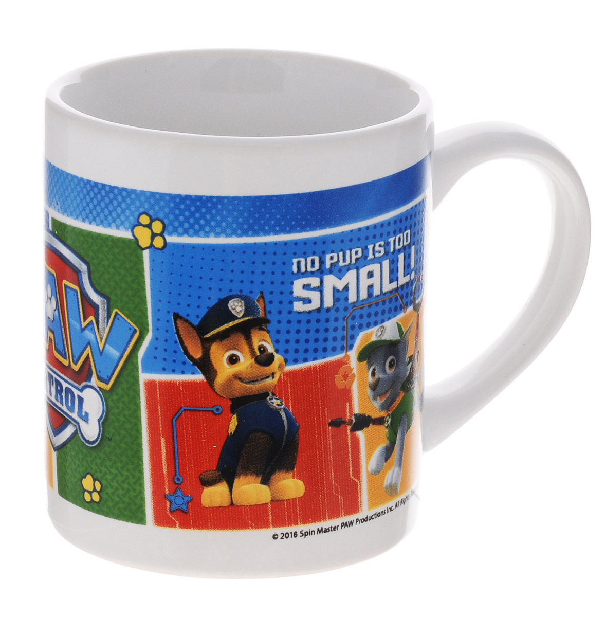 Paw Patrol Кружка детская 240 млPPM240-1 Paw Patrol Кружка детская 240 млPPM240-1Детская кружка Щенячий патруль с любимыми героями одноименного мультфильма станет отличным подарком для вашей малышки. Она выполнена из керамики и оформлена изображением забавных щенков Кружка дополнена удобной ручкой. Такой подарок станет не только приятным, но и практичным сувениром: кружка будет незаменимым атрибутом чаепития, а ее оригинальное оформление добавит ярких эмоций и хорошего настроения.