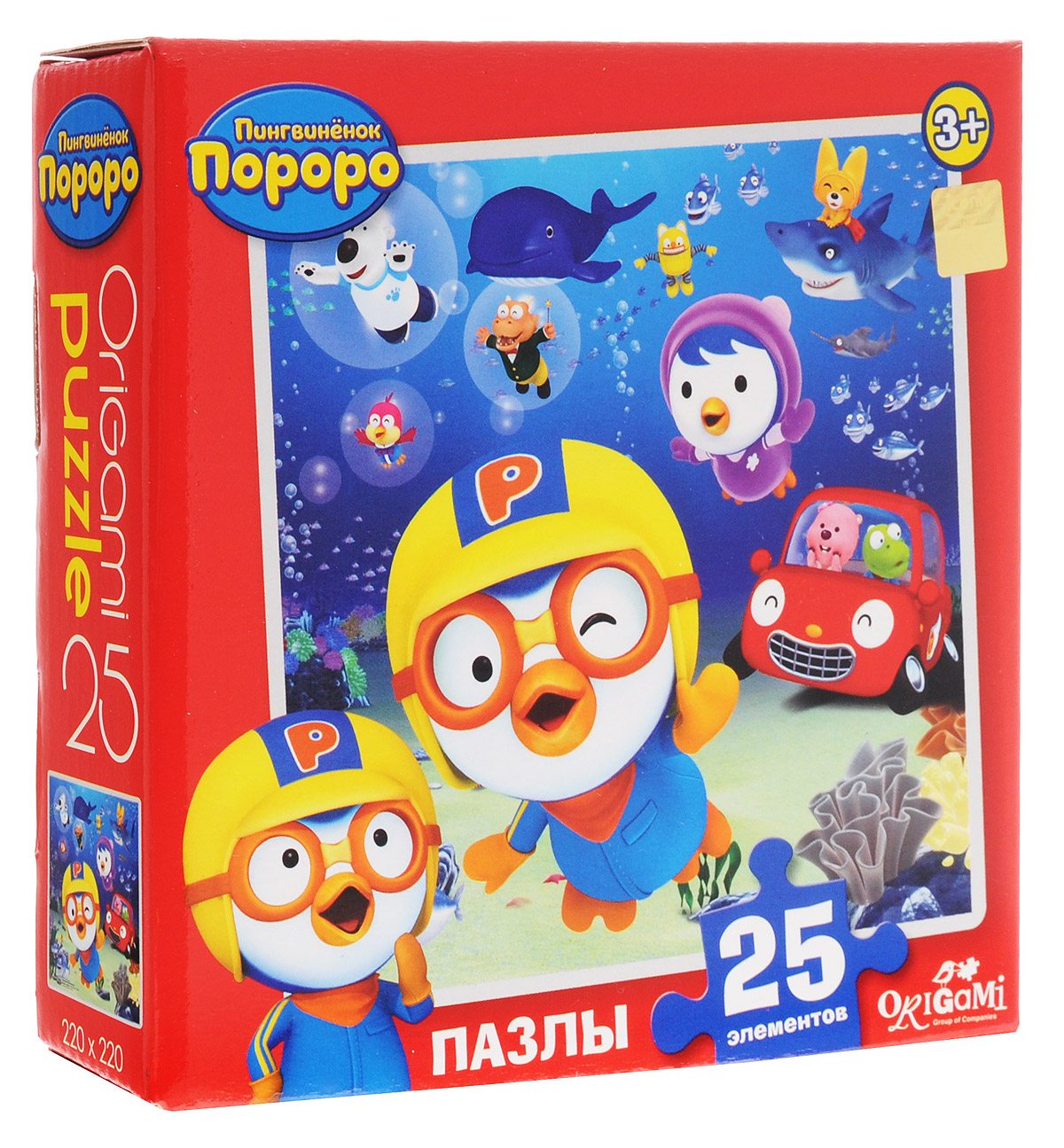 Оригами Пазл для малышей Пингвиненок Пороро 02147_102147_1 Оригами Пазл для малышей Пингвиненок Пороро 02147_102147_1Красочный пазл Оригами Пингвиненок Пороро - наилучшее решение для развития вашего малыша. Собирая картинку из 25 элементов, малыш учится соотносить отдельные элементы в целое изображение, подбирать фрагменты по цвету и форме. Элементы пазла имеют большие размеры, благодаря чему ребенку будет удобно собирать картинку. Пазл поможет развить у малыша мелкую моторику рук, цветовосприятие, воображение и логическое мышление, научит видеть большое в малом. Вознаграждением за усердие будет красивая картинка.