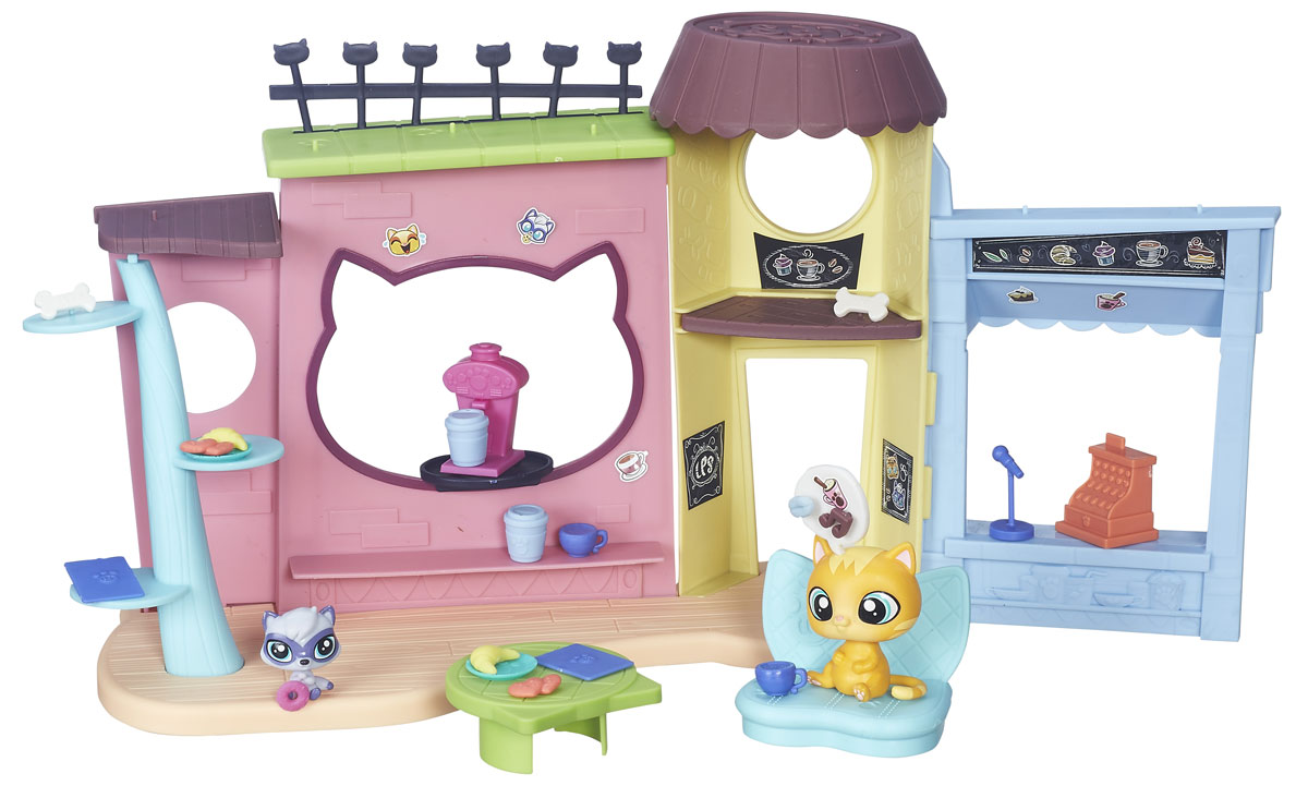 Littlest Pet Shop Игровой набор КафеB5479EU4 Littlest Pet Shop Игровой набор КафеB5479EU4Игровой набор Littlest Pet Shop Кафе - замечательный набор, предназначенный для увлекательной сюжетно-ролевой игры! Ребенок сможет почувствовать себя владельцем уютного кафе, встретить гостей - маленьких зверят, напоить их чаем и вкусно накормить. В комплект входит все необходимое, чтобы расположить и угостить посетителей - столик и диван, посуда и множество разнообразных аксессуаров. Также к набору прилагается лист с наклейками, с помощью которых ребенок сможет украсить кафе по своему вкусу.