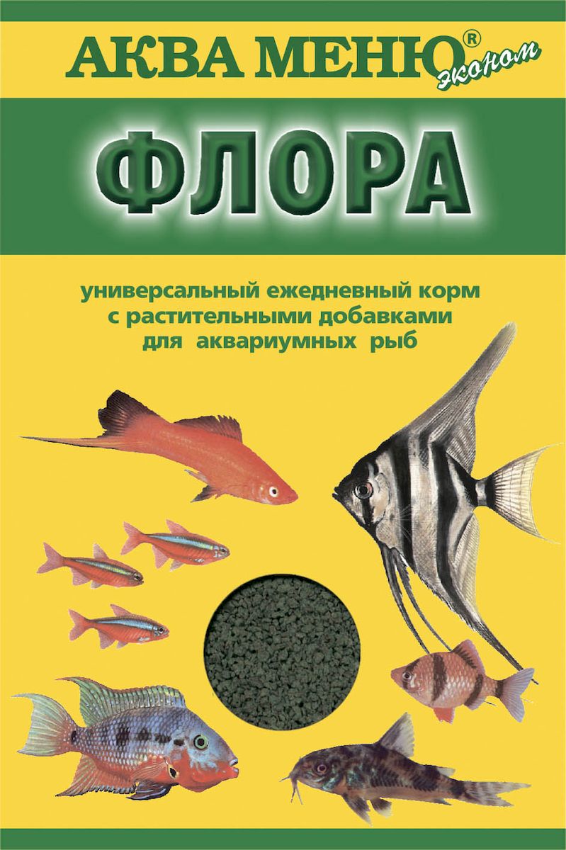 Корм для рыб Аква Меню Флора, с растительными добавками, 30 г00000000788 Корм для рыб Аква Меню Флора, с растительными добавками, 30 г00000000788ежедневный корм с растительными добавками для рыб
