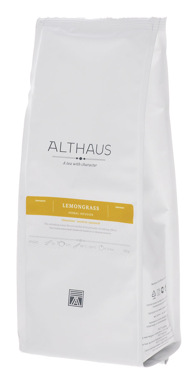 Althaus Lemongrass травяной листовой чай, 100 гTALTHG-L00068 Althaus Lemongrass травяной листовой чай, 100 гTALTHG-L00068Лимонник — восстанавливающий и тонизирующий напиток с ярким, освежающим травянисто-цитрусовым букетом. Листочки Лимонника окрашены в красивый светло-фисташковый цвет и имеют необычную геометрически правильную форму. Настой этого фито-чая отличается мягким вкусом с прозрачной лимонной ноткой и легким пряным оттенком. Его сладко-леденцовый аромат несет в себе благоухание зеленых заливных лугов и густых зарослей влажных джунглей. Лимонник растет в тропических районах Юго-Восточной Азии. Его длинные и узкие стебли богаты эфирными маслами, которые как раз и обуславливают лимонный запах напитка и нежный имбирный оттенок во вкусе. Лимонник на протяжении веков использовался в восточной медицине. В Европе он получил известность благодаря популяризации тайской и индонезийской кухни. Лимонник станет идеальным завершением легкого завтрака, ведь он не только полезен для здоровья, но и обладает замечательным тонизирующим эффектом. Ароматный чай из этого тропического...