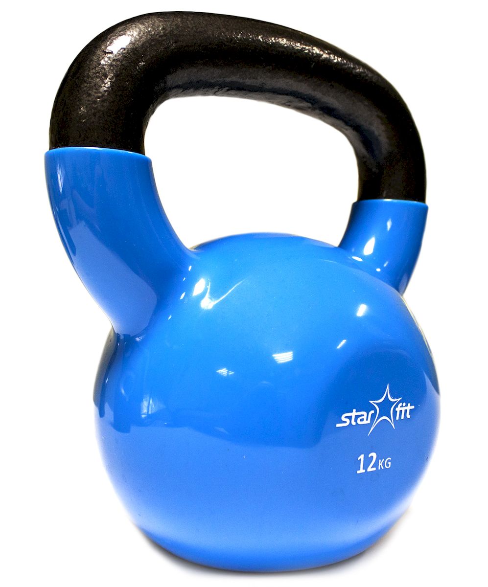 Гиря Starfit DB-401, виниловая, цвет: синий, черный, 12 кгУТ-00007106 Гиря Starfit DB-401, виниловая, цвет: синий, черный, 12 кгУТ-00007106Гиря с виниловым покрытием Star Fit DB-401 не царапает пол и создает меньше шума при падении. Изделие изготовлено из чугуна. Данная модель имеет индивидуальный дизайн и приятное яркое цветовое решение. Гиря используется в фитнесе, бодибилдинге, функциональном тренинге, лечебной физкультуре, беге и других спортивных дисциплинах. Вес: 12 кг.