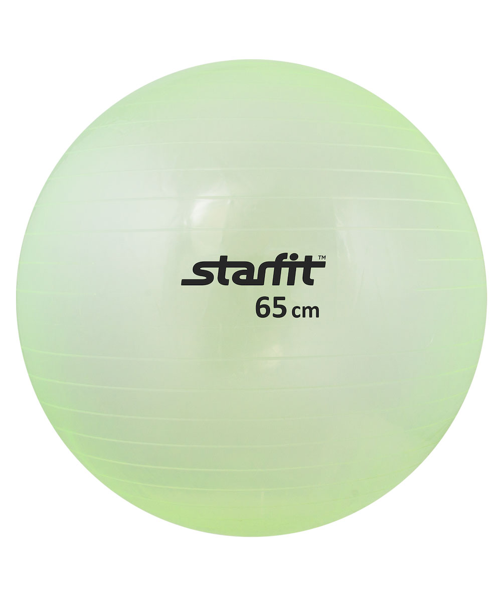 Мяч гимнастический Starfit, цвет: прозрачный, зеленый, диаметр 65 смУТ-00009045 Мяч гимнастический Starfit, цвет: прозрачный, зеленый, диаметр 65 смУТ-00009045Гимнастический мяч Star Fit является универсальным тренажером для всех групп мышц, помогает развить гибкость, исправить осанку, снимает чувство усталости в спине. Предназначен для гимнастических и медицинских целей в лечебных упражнениях. Прекрасно подходит для использования в домашних условиях. Данный мяч можно использовать для реабилитации после травм и операций, восстановления после перенесенного инсульта, стимуляции и релаксации мышечных тканей, улучшения кровообращения, лечении и профилактики сколиоза, при заболеваниях или повреждениях опорно- двигательного аппарата.