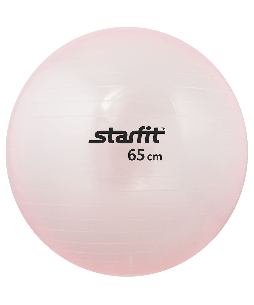 Мяч гимнастический Starfit, цвет: прозрачный, розовый, диаметр 65 смУТ-00009049 Мяч гимнастический Starfit, цвет: прозрачный, розовый, диаметр 65 смУТ-00009049Гимнастический мяч Star Fit является универсальным тренажером для всех групп мышц, помогает развить гибкость, исправить осанку, снимает чувство усталости в спине. Предназначен для гимнастических и медицинских целей в лечебных упражнениях. Прекрасно подходит для использования в домашних условиях. Данный мяч можно использовать для реабилитации после травм и операций, восстановления после перенесенного инсульта, стимуляции и релаксации мышечных тканей, улучшения кровообращения, лечении и профилактики сколиоза, при заболеваниях или повреждениях опорно- двигательного аппарата.