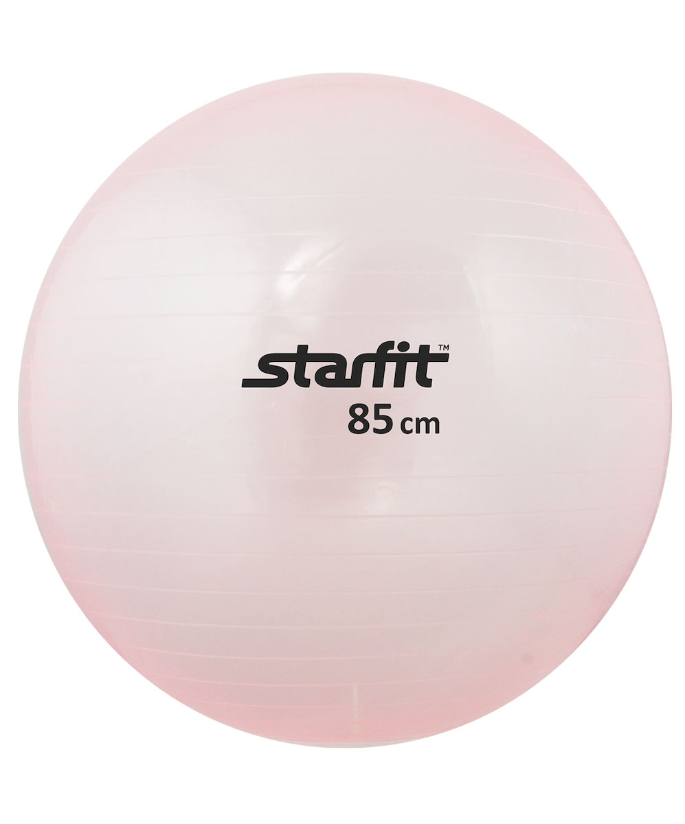 Мяч гимнастический Starfit, цвет: прозрачный, розовый, диаметр 85 смУТ-00009051 Мяч гимнастический Starfit, цвет: прозрачный, розовый, диаметр 85 смУТ-00009051Гимнастический мяч Star Fit является универсальным тренажером для всех групп мышц, помогает развить гибкость, исправить осанку, снимает чувство усталости в спине. Предназначен для гимнастических и медицинских целей в лечебных упражнениях. Прекрасно подходит для использования в домашних условиях. Данный мяч можно использовать для реабилитации после травм и операций, восстановления после перенесенного инсульта, стимуляции и релаксации мышечных тканей, улучшения кровообращения, лечении и профилактики сколиоза, при заболеваниях или повреждениях опорно- двигательного аппарата.