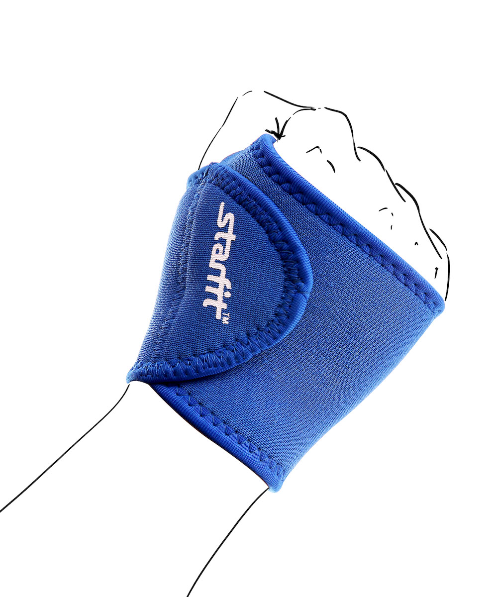 Суппорт запястья Starfit SU-703, цвет: синийУТ-00009143 Суппорт запястья Starfit SU-703, цвет: синийУТ-00009143Суппорт Star Fit SU-703 - это обязательный аксессуар для спортсменов и любителей спорта, а именно для тех, кто получил травмы или перенес операцию на запястье. В суппорте можно тренироваться, а можно использовать в повседневной жизни. Суппорт поможет в поддержке связочного аппарата сустава, будет выполнять функцию корсета. Изделие выполнено из прочных материалов.