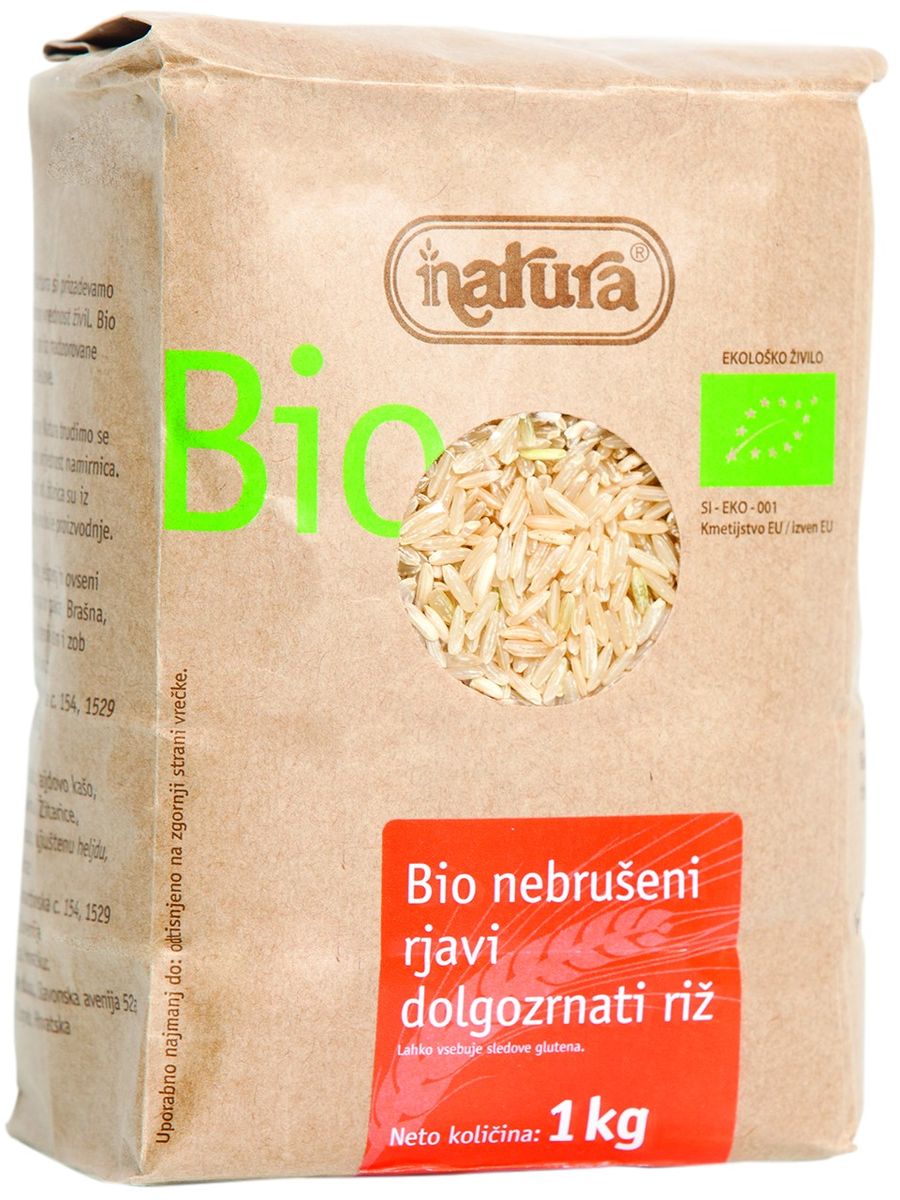 Zito Natura Bio Крупа рис коричневый органический, 1 кг3400004 Zito Natura Bio Крупа рис коричневый органический, 1 кг3400004Продолговатый рис-сырец Zito Natura Bio богат минералами, питательными волокнами и витаминами. Он также содержит большое количество фолиевой кислоты. Он употребляется в диетическом питании, так как легко переваривается, не вызывает аллергии и не содержит глютена. Органические продукты Natura имеют маркировку в соответствии с законодательством и европейскую экологическую маркировку сертифицированных органических продуктов питания, так как при их производстве не используются удобрения и распылители, запрещенные в органическом производстве и обработке. Органические продукты произведены под контролем SI – EKO – 001. Органические продукты Natura производятся в регионах, где природа пока еще живет своей жизнью. Они попадают на полки магазинов и на столы людей, выбирающих здоровое питание, в той же форме, в которой их создала природа: натуральными, питательными и здоровыми. Разнообразные натуральные зерна и семена обладают всеми свойствами злаков, полностью сохраняя, таким...