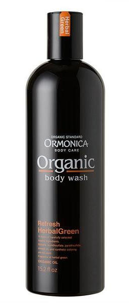 Ormonica Органическое жидкое мыло для тела Organic Body Wash Refresh, освежающее, аромат зеленых трав, 450 мл161739 Ormonica Органическое жидкое мыло для тела Organic Body Wash Refresh, освежающее, аромат зеленых трав, 450 мл161739Мыло для тела создано на основе растительных очищающих компонентов. Мелкие частицы кремообразной пены легко удаляют грязь и избыточный кожный жир, нежно очищая кожу. Цветы лаванды, экстракт листьев розмарина и другие 14 органических компонентов увлажняют и освежают кожу и придают ей здоровый вид. Обладает расслабляющим ароматом зеленых трав. Разработано на основе строгих органических стандартов компании ORMONICA. 95% состава – натуральные растительные компоненты. Не содержит силикона, парабенов, синтетических красителей, минеральных масел и животных компонентов.