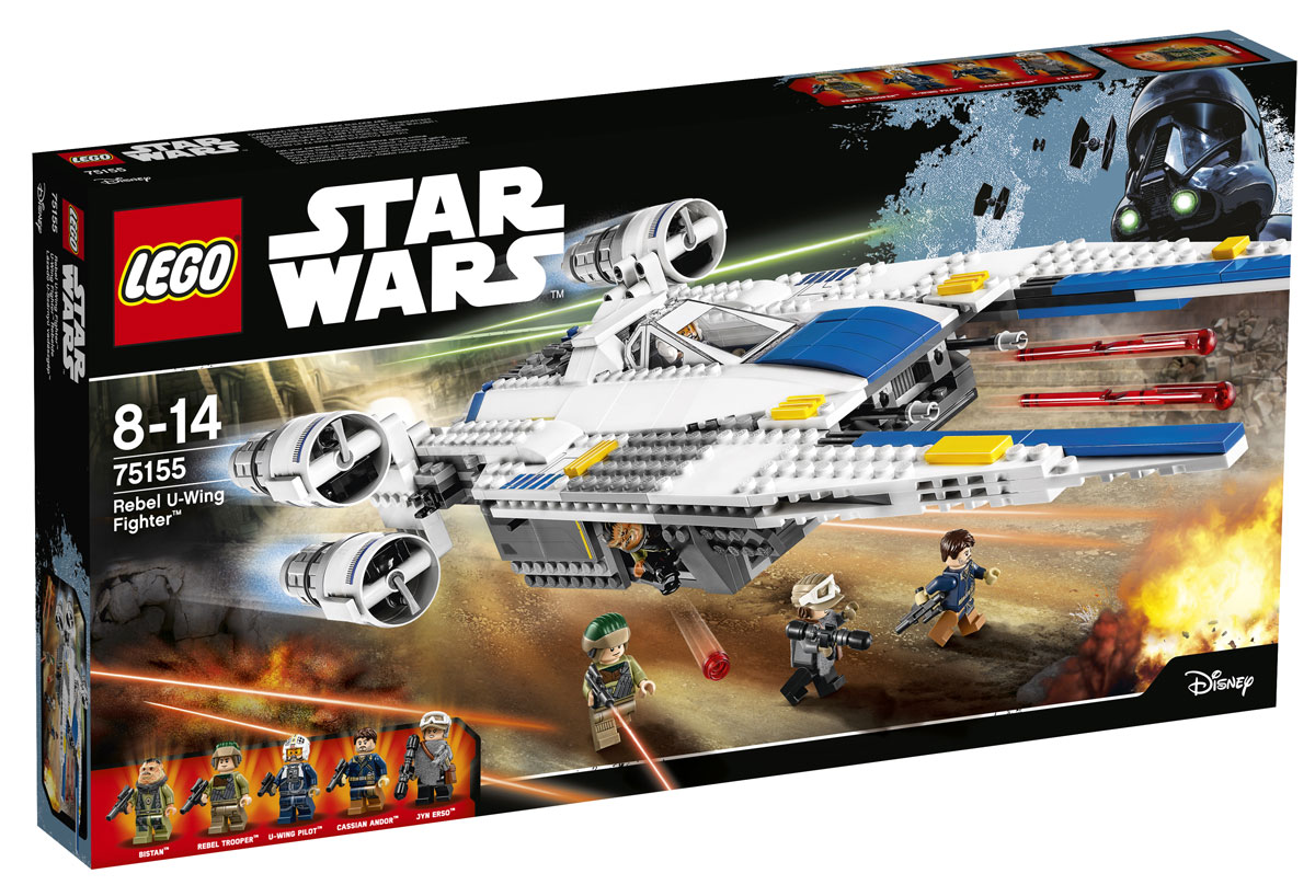 LEGO Star Wars Конструктор Истребитель Повстанцев U-Wing 7515575155 LEGO Star Wars Конструктор Истребитель Повстанцев U-Wing 7515575155Откройте кокпит и посадите мини-фигурку в кресло пилота истребителя U-Wing. Запустите двигатели и отправляйтесь навстречу приключениям. Наблюдайте за происходящим на земле через прозрачное окно, а когда заметите врага, открывайте огонь из передних подпружиненных и боковых шипованных шутеров. Вы даже можете сложить крылья истребителя, чтобы сделать модель больше! Конструктор LEGO Star Wars Истребитель Повстанцев U-Wing - это новинка, созданная по мотивам художественного фильма Изгой-один. Звездные войны: Истории, премьера которого ожидается в декабре 2016 года. Сюжет нового фильма, посвященного противостоянию Империи и повстанческих сил, погружает вас в события, предшествующие IV эпизоду фантастической саги. Отряду самоотверженных повстанцев предстоит невыполнимая, на первый взгляд, миссия - выкрасть чертежи и схемы космической боевой станции Звезда Смерти. U-Wing - это канонерка - транспортное средство, предназначенное преимущественно для переброски и десантирования...