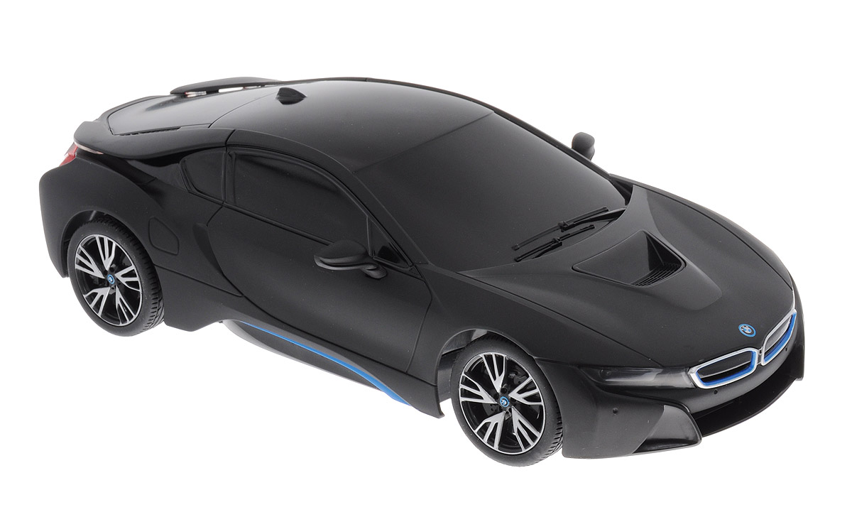 Rastar Радиоуправляемая модель BMW i8 цвет черный масштаб 1:1859200_черный Rastar Радиоуправляемая модель BMW i8 цвет черный масштаб 1:1859200_черныйРадиоуправляемая модель Rastar BMW I8 - отличный подарок для вашего мальчика! Предназначена для всех, кто любит роскошь и высокие скорости. Автомобиль обладает неповторимым провокационным стилем и спортивным характером. Потрясающая маневренность, динамика и покладистость - отличительные качества этой модели. Возможные движения: вперед, назад, вправо, влево. Имеются световые эффекты. Пульт управления работает на частоте 40 MHz. Радиоуправляемые игрушки способствуют развитию координации движений, моторики и ловкости. Ваш ребенок увлеченно будет играть с моделью, придумывая различные истории и устраивая соревнования. Порадуйте его таким замечательным подарком! Для работы модели необходимо купить 4 батарейки напряжением 1,5V типа АА (не входят в комплект). Для работы пульта управления необходимо купить 2 батарейки напряжением 1,5V типа АА (не входят в комплект).