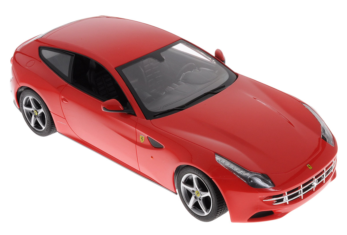 Rastar Радиоуправляемая модель Ferrari FF цвет красный масштаб 1:1447400 Rastar Радиоуправляемая модель Ferrari FF цвет красный масштаб 1:1447400Если вы хотите почувствовать настоящую скорость, плавность и грациозность, то радиоуправляемая модель Rastar Ferrari FF обязательно придется вам по душе! Это автомобиль известной марки с проработкой всех деталей, удивляющий приятным качеством и видом. Машина является точной копией настоящего автомобиля в масштабе 1:14. Радиоуправляемая модель оснащена прорезиненными шинами, что обеспечивает отличное сцепление с полом. Модель движется вперед-назад, поворачивает направо-налево, останавливается. Имеются световые эффекты. Пульт управления работает на частоте 27 MHz. Модель автомобиля работает от 5 батареек напряжением 1,5V типа АА (не входят в комплект). Пульт управления работает от 1 батарейки напряжением 1,5V типа Крона (не входит в комплект).