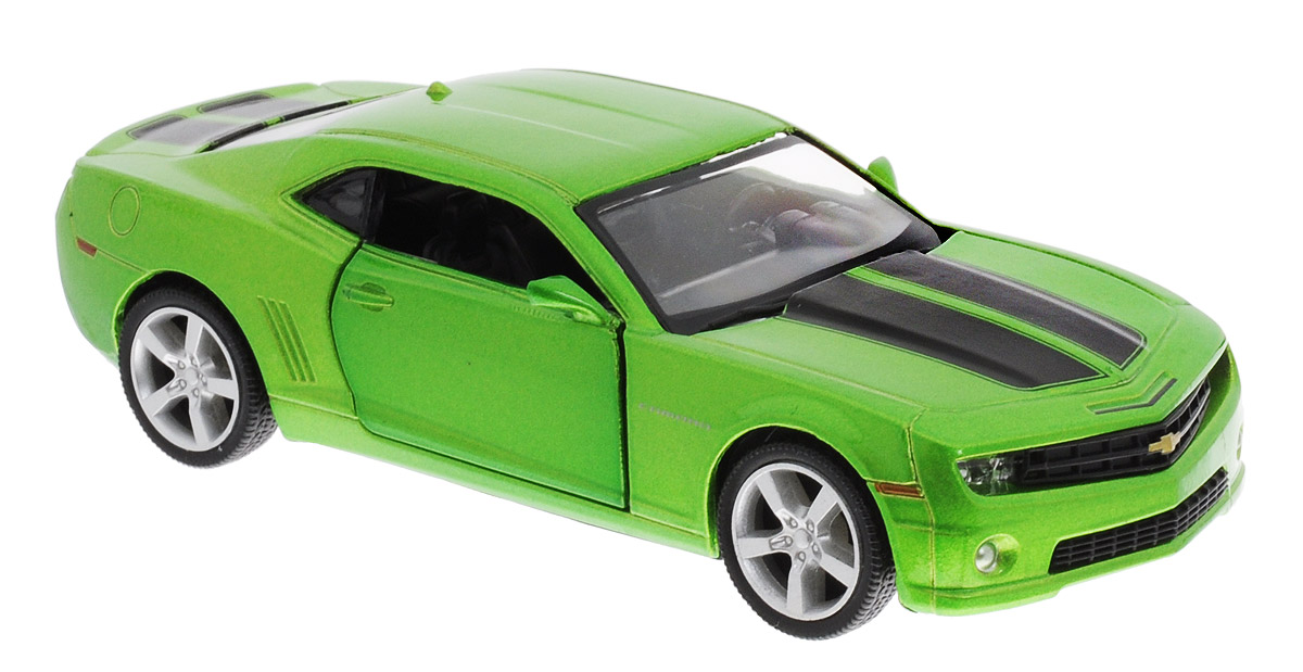 Uni-Fortune Toys Модель автомобиля Chevrolet Camaro цвет зеленый металлик554005Z(F) Uni-Fortune Toys Модель автомобиля Chevrolet Camaro цвет зеленый металлик554005Z(F)Chevrolet Camaro - одна из наиболее актуальных моделей, которая за счет безупречного качества сборки и интересного дизайна пользуется хорошим спросом. Модель автомобиля Uni-Fortune Toys Chevrolet Camaro будет отличным подарком как ребенку, так и взрослому коллекционеру. Благодаря броской внешности и великолепной точности машинка станет подлинным украшением любой коллекции авто. Модель выполнена в масштабе 1/32. Модель будет долго служить своему владельцу благодаря металлическому корпусу с элементами из пластика. Двери машины открываются. Машинка оснащена инерционным механизмом. Автомобиль необходимо отвести назад, затем отпустить - и он быстро поедет вперед. Шины обеспечивают отличное сцепление с любой поверхностью пола. Модель автомобиля обязательно понравится вашему ребенку и станет достойным экспонатом любой коллекции.