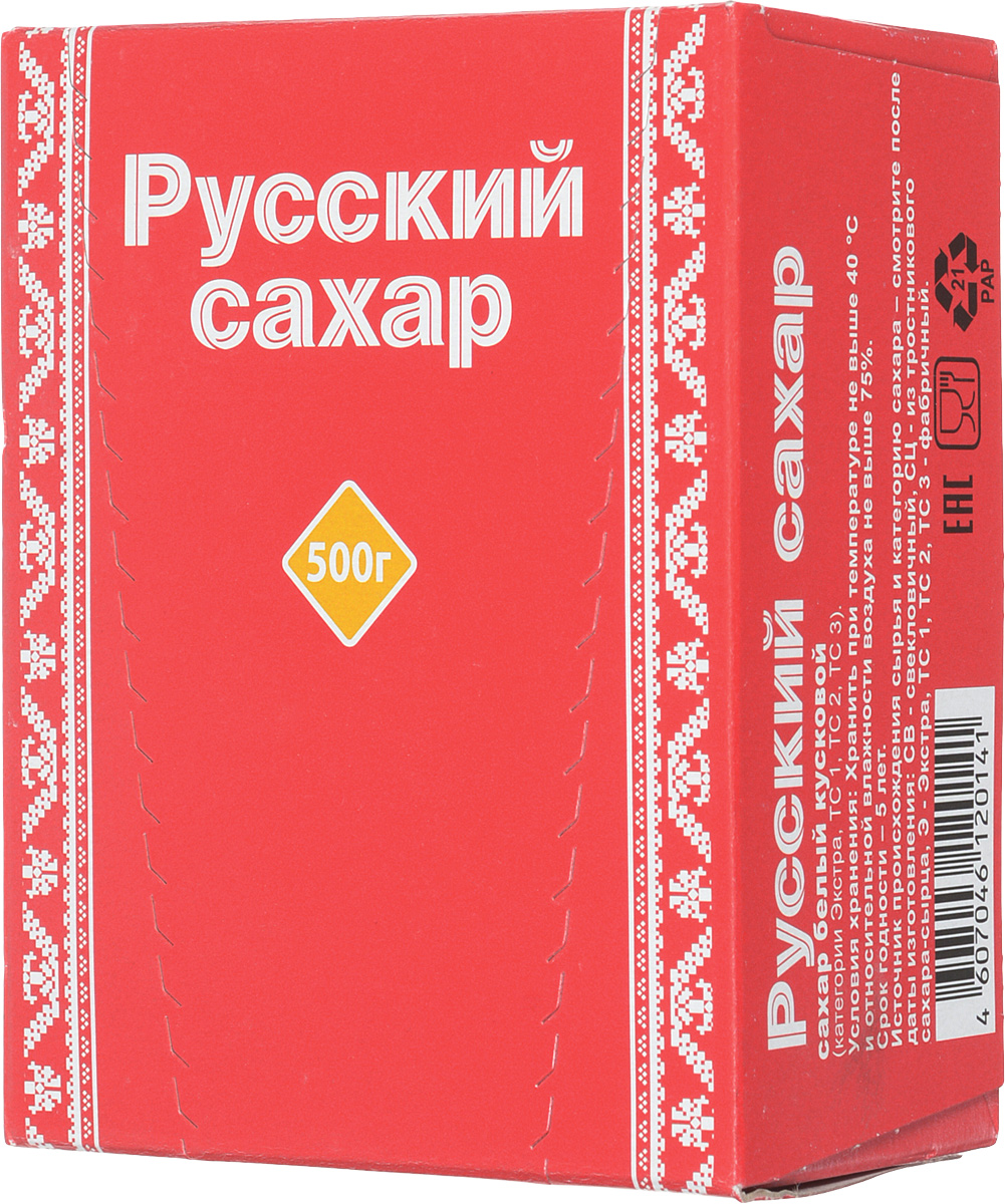 Русский сахар сахар-рафинад быстрорастворимый, 500 г80409 Русский сахар сахар-рафинад быстрорастворимый, 500 г80409Прессованный быстрорастворимый сахар-рафинад от компании Русский сахар изготовлен из качественного сырья - сахарной свеклы. Отлично подойдет для ежедневного употребления с различными напитками.
