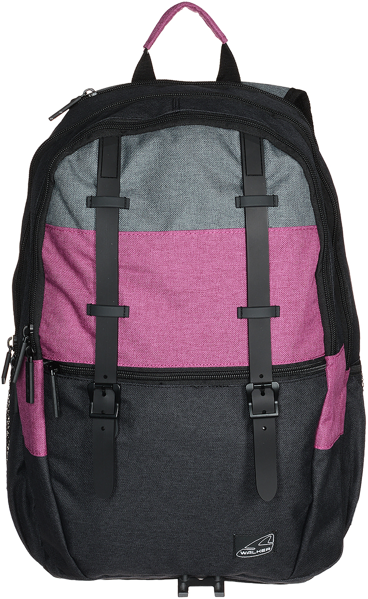 Walker Рюкзак детский Snap Classic Block Pink42234/124, 42234-124 Walker Рюкзак детский Snap Classic Block Pink42234/124, 42234-124Рюкзак Walker Snap Classic Block Pink - это современный многофункциональный молодежный рюкзак, который выполнен из прочного износостойкого материала высокого качества. Рюкзак имеет три основных отделения, закрывающихся на молнии. Внутри среднего отделения находится большой открытый накладной карман. В третьем отделении расположены три кармашка под канцелярские принадлежности, три открытых кармана и карман-сетка на молнии. По бокам рюкзака расположены открытые накладные карманы, стянутые резинками. Лицевая часть рюкзака дополнена большим карманом на молнии и оригинальными ремнями на магнитных кнопках. Рюкзак оснащен прочной текстильной ручкой для переноски и петлей для подвешивания. Уплотненная спинка и лямки помогают лучше распределить нагрузку и сохранить форму рюкзака независимо от его наполнения. Мягкие широкие лямки позволяют легко и быстро отрегулировать рюкзак в соответствии с ростом.