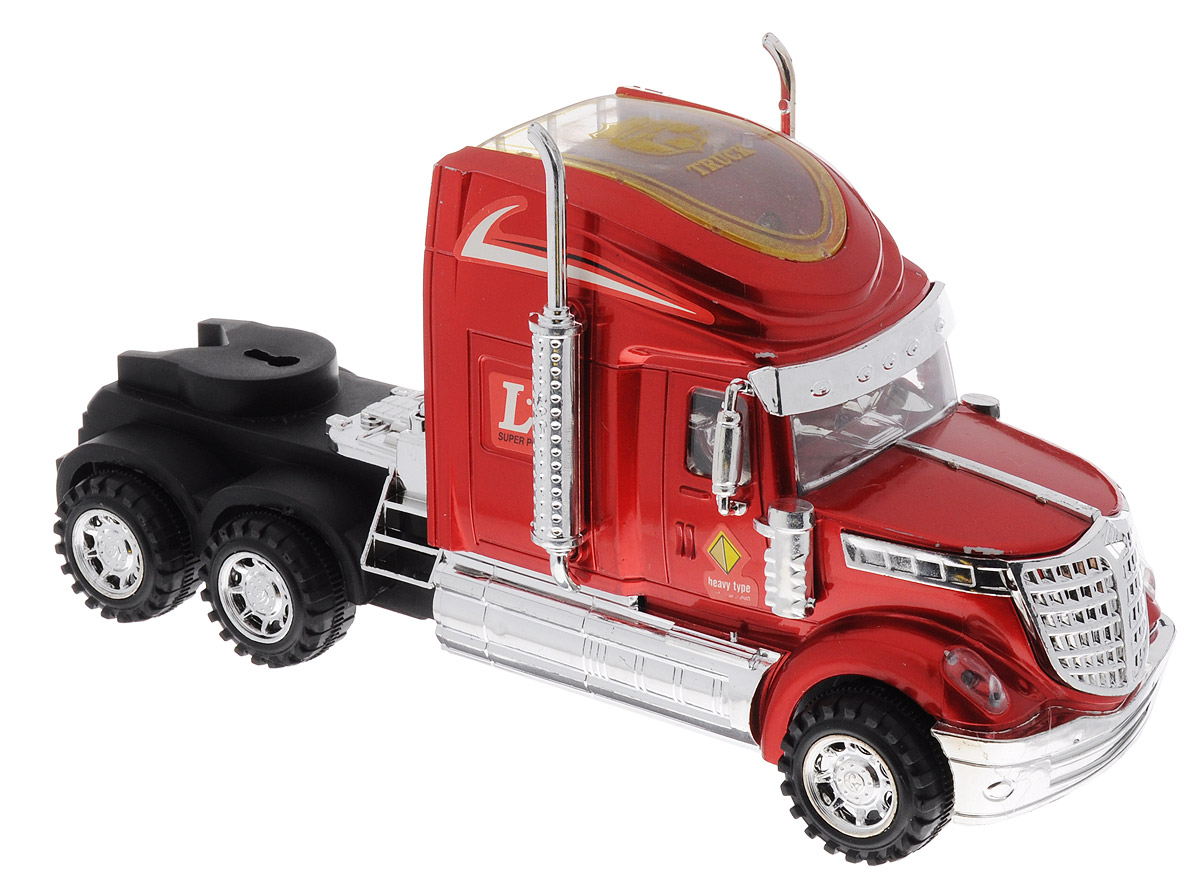 Junfa Toys Тягач инерционный цвет красный729B_красный Junfa Toys Тягач инерционный цвет красный729B_красныйИнерционный тягач Junfa Toys обязательно привлечет внимание вашего ребенка. Игрушка выполнена из прочного и безопасного для ребенка материала. Тягач оснащен инерционным механизмом. Достаточно немного подтолкнуть машинку вперед или назад, а затем отпустить, и она сама поедет в ту же сторону. Кроме этого, машинка имеет звуковые и световые эффекты. Малыш проведет с этой игрушкой много увлекательных часов, разыгрывая различные ситуации. Ваш ребенок будет в восторге от такого подарка! Рекомендуется докупить 3 батарейки напряжением 1,5V типа LR44/AG13 (товар комплектуется демонстрационными).