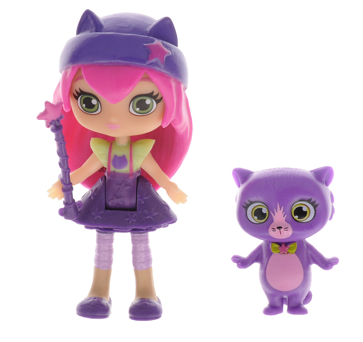 Little Charmers Набор фигурок Hazel & Seven71703_20070215 Little Charmers Набор фигурок Hazel & Seven71703_20070215Маленькие волшебницы - это мультфильм для девочек, который повествует и приключениях маленьких чародеек. Они еще только учатся нелегкому искусству волшебства, поэтому у них не всегда получается осуществить задуманное. Порой, наколдовав что-то не так, они попадают в различные переделки, а иногда им даже приходится отправляться в полные приключений путешествия, чтобы исправить последствия своей ошибки. В то же время они очень добрые и веселые девочки, которые живут в любящих семьях, общаются друг с другом и дружат. Набор фигурок Little Charmers Hazel & Seven включает в себя Хэйзел и ее питомца Сэвена. У девочки самая сильная магия, она безусловный лидер. У нее также есть дар понимать животных. Магический объект Хэйзел - сверкающая волшебная палочка (входит в комплект). Ее питомец - котенок по имени Сэвен. Порадуйте свою малышку таким великолепным подарком!