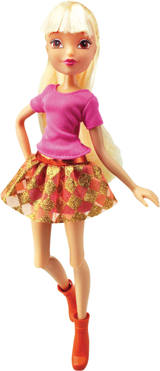 Winx Club Кукла Городская магия StellaIW01281500_Stella Winx Club Кукла Городская магия StellaIW01281500_StellaВсе девочки мечтают играть с куклами Winx, ведь они выполнены в виде знаменитых девушек-фей из мультсериала Winx Club. Феи-подружки Блум, Стелла, Текна, Муза, Лейла и Флора выручают друг друга в беде и спасают мир от темных сил. Юные феи Winx - удивительные могущественные волшебницы, которым под силу любое превращение! А еще они, как и все девчонки, самые настоящие модницы! Волшебницы Винкс обожают крутиться перед зеркалом и менять наряды! Кукла Winx Club Городская магия Стелла порадует вашу малышку и доставит ей много удовольствия от часов, посвященных игре с ней. Куколка с длинными светлыми волосами одета в модную розовую футболочку и яркую юбочку, а на ногах - яркие красные сапожки. Ручки, ножки и голова Стеллы подвижны. Ваша малышка с удовольствием будет играть с этой куколкой, проигрывая сюжеты из мультсериала или придумывая различные истории. В комплекте с куклой также идут съемные крылышки на веревках для вашей маленькой принцессы. ...