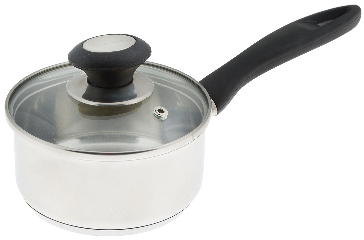 Ковш Tescoma Presto с крышкой, 1 л728414 Ковш Tescoma Presto с крышкой, 1 л728414Ковш Tescoma Presto изготовлен из первоклассной нержавеющей стали с зеркальной полировкой. Его массивная конструкция и идеальная обработка соответствуют самым высоким требованиям, предъявляемым к здоровому, удобному и экономному приготовлению. Изделие снабжено экстра толстым многослойным дном. Тепло с плиты передается вовнутрь посуды постепенно, без скачков и равномерно по целой площади дна - температура внутри посуды не меняется. Это упрощает варку и запекание, можно готовить с ограниченным количеством жира и без пригорания. Многослойное дно обладает замечательными термоаккумуляционными свойствами, которые помогают экономить энергию. Плиту и духовку можно выключить заранее перед окончанием приготовления, которое проходит и при низкой мощности плиты. Блюда, оставленные в посуде, дольше сохраняют свою температуру. Ковш снабжен эргономичной ручкой из прочной пластмассы, которая при правильном обращении не обжигает руки. Крышка из стекла и ...