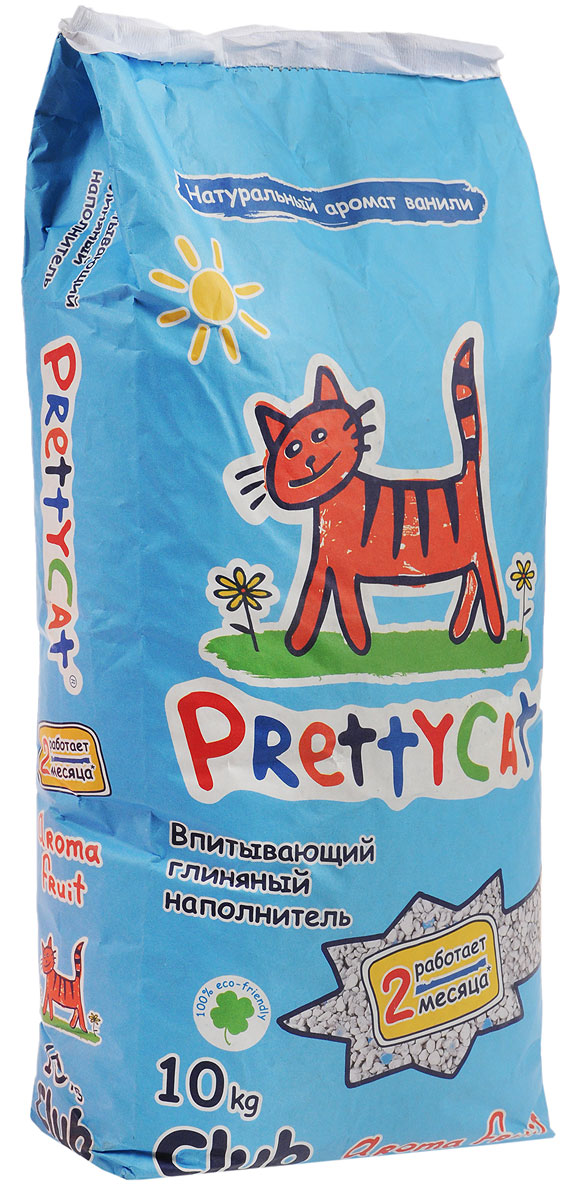 Наполнитель для кошачьих туалетов PrettyCat Aroma Fruit, с део-кристаллами, 10 кг. 620291620291_10 кг Наполнитель для кошачьих туалетов PrettyCat Aroma Fruit, с део-кристаллами, 10 кг. 620291620291_10 кгНаполнитель для кошачьих туалетов PrettyCat Aroma Fruit - это впитывающий глиняный наполнитель. Изготовлен из высококачественной цеолит глины, део-кристаллов, натуральных пищевых арома-масел. Это абсолютно экологически чистый продукт. Натуральные пищевые ароматизаторы с ароматом тропических фруктов и ванили безопасны для вашей кошки. От ее лапок всегда будет вкусно пахнуть ванилью. Глиняные гранулы прекрасно впитывают жидкость, предотвращают размножение бактерий и обеспечивают обеспыливание. Особые део-кристаллы устраняют запах, оставляя только фруктовый аромат. Благодаря новой формуле одной пачки хватает до 2-х месяцев. Впитывающий глиняный наполнитель нравится абсолютно всем кошкам и их хозяевам. Состав: цеолит глина, део-кристаллы, арома-масла.