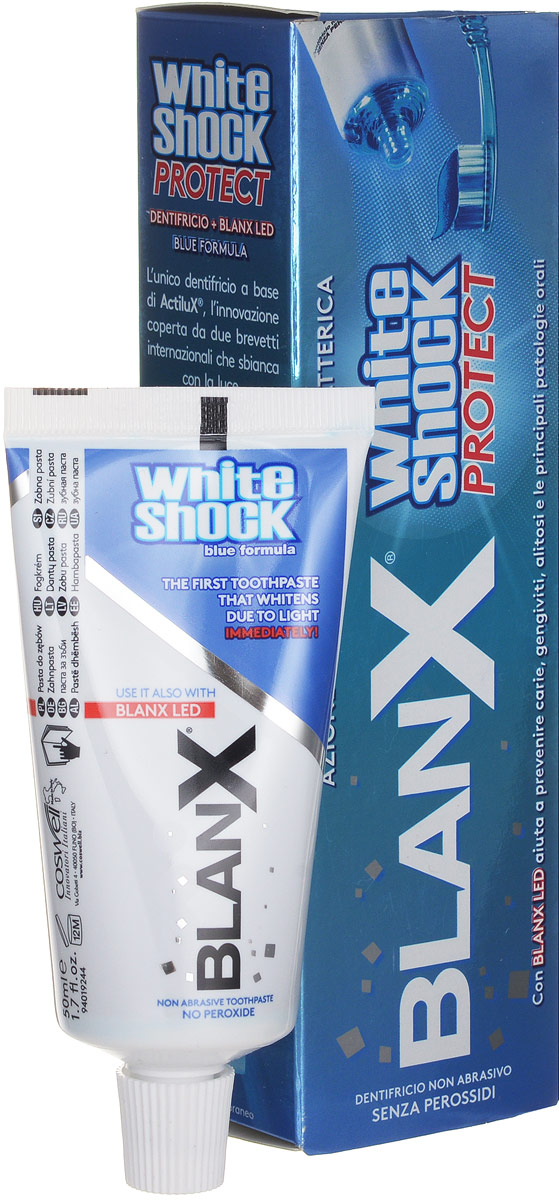 Blanx зубная паста WS blue formula v 15, 50ml + LEDGA1184700 Blanx зубная паста WS blue formula v 15, 50ml + LEDGA1184700Зубная паста на основе ActiluX- инновационной формулы, защищенной двумя международными патентами. Blue Formulа оказывает немедленное отбеливающий эффект. Не содержит пероксидов.