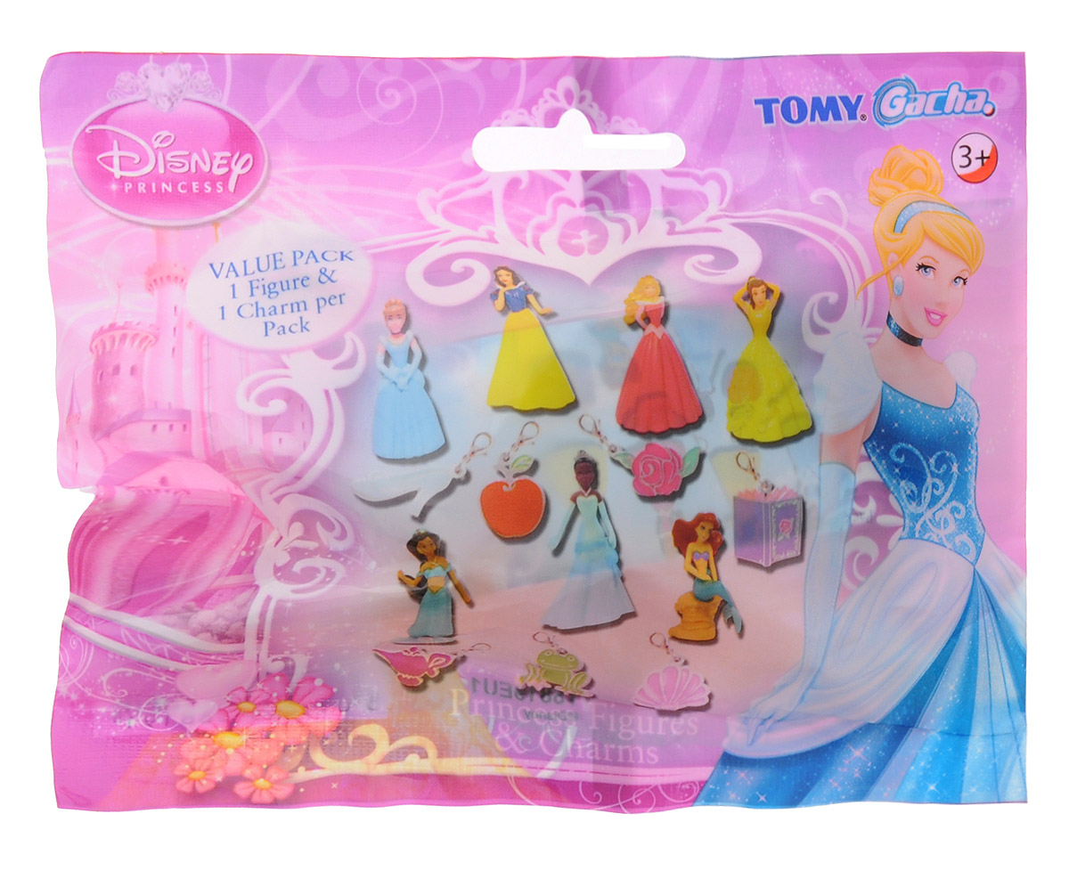 Tomy Фигурка Принцесса DisneyT88191EU1 Tomy Фигурка Принцесса DisneyT88191EU1Замечательные фигурки Диснеевских принцесс порадуют юных поклонниц волшебных сказок великолепной детализацией и яркими красками. Каждая игрушка упакована в индивидуальный непрозрачный пакетик - вы не сможете узнать какая принцесса скрывается за упаковкой пока не вскроете пакет! В ассортименте семь любимых героинь мультфильмов: Золушка, русалочка Ариэль, Жасмин, Белоснежка, Белль, Аврора и темнокожая Тиана. Также в пакетике вы найдете приятный бонус - милый брелок для ключей, соответствующий каждой принцессе. Так к принцессе Жасмин прилагается брелочек в виде волшебной лампы Аладдина, а к Золушке - брелочек в виде хрустальной туфельки. Каждая игрушка продается отдельно!