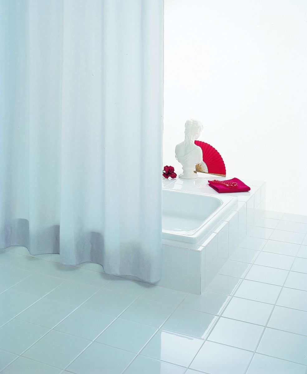 Штора для ванной комнаты Ridder "Uni", цвет: белый, 180 х 200 см. 131310