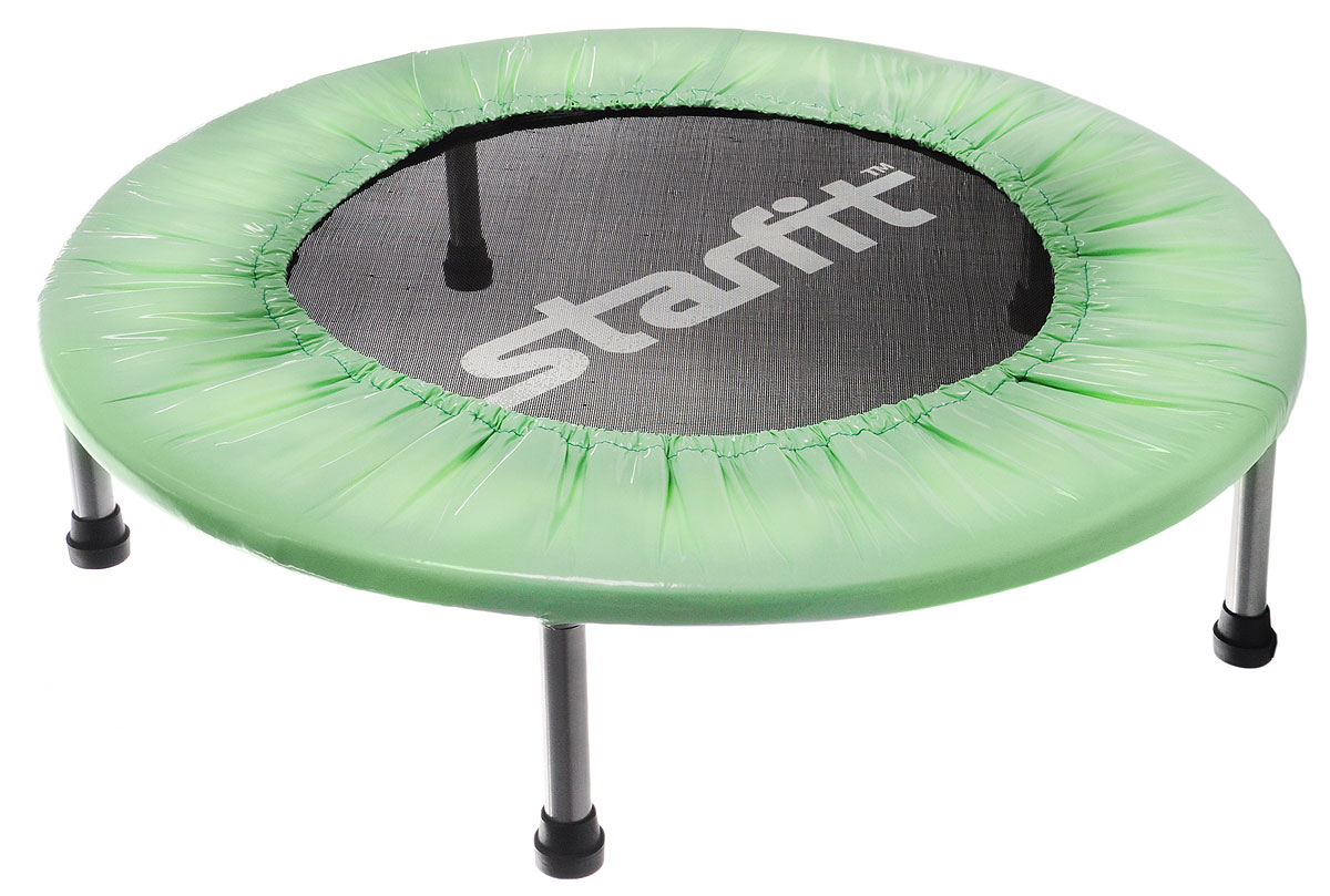 Батут Starfit, цвет: мятный, черный, серый, диаметр 81 смУТ-00008871 Батут Starfit, цвет: мятный, черный, серый, диаметр 81 смУТ-00008871Батут Starfit предназначен для тренировок детей и взрослых. Его можно использовать как на улице, так и в помещении. На батуте можно прыгать, кувыркаться, играть, проводить спортивные состязания, экстремальные шоу и многое другое. Основная задача батута - физическое развитие, нагрузки, укрепление различных групп мышц, гармоничное развитие всего организма. Для занятий на батуте можно использовать дополнительный инвентарь: гантели, скакалку. Все это поможет разнообразить комплекс упражнений и достичь оптимального результата. А поскольку придется прилагать значительные усилия, чтобы скоординировать движения и сохранить равновесие, будьте уверены, что ни одна мышца тела не останется неохваченной. Защитные колпачки на ножках батута съемные. Занятия на батуте способствуют укреплению не только всех без исключения групп мышц, но и помогают развивать гибкость, а также сжигают немало лишних калорий! Диаметр батута: 81 см. Количество ножек: 5. Высота батута:...