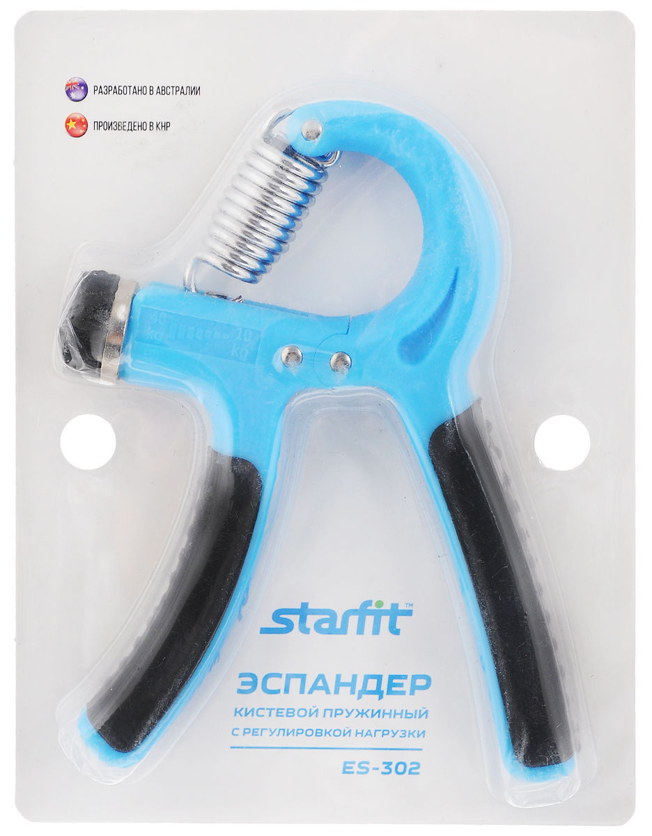 Эспандер кистевой Starfit ES-302, пружинный, с регулировкой нагрузкиУТ-00007333 Эспандер кистевой Starfit ES-302, пружинный, с регулировкой нагрузкиУТ-00007333Эспандер кистевой Star Fit обеспечит эффективную тренировку лучезапястного сустава, предплечья и кисти. Изделие имеет пружинный механизм. Пружинные эспандеры представляют собой две ручки, соединенные между собой специальной пружиной. Жесткость эспандера можно регулировать от 10 до 40 кг. Специальные прорезиненные вставки на ручках обеспечивают комфорт во время использования. Кистевой эспандер - это отличный способ тренировок для армрестлеров с возможностью увеличения нагрузок. С ним мышцы предплечья, пальцев рук, а также связки и сухожилия будут всегда в тонусе.