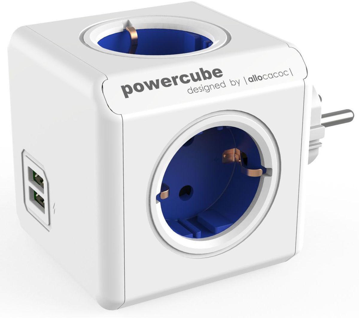 Allocacoc PowerCube Original USB, Blue сетевой разветвитель1202BL/DEOUPC Allocacoc PowerCube Original USB, Blue сетевой разветвитель1202BL/DEOUPCРазветвитель Allocacoc PowerCube Original USB это самая популярная версия PowerCube. PowerCube содержит USB- порт что позволяет заряжать широкий спектр устройств. Находясь в офисе, дома, на совещании или еще где-нибудь, бывает трудно найти свободную розетку для зарядки ноутбука или мобильного телефона. PowerCube решил эту проблему: количество розеток можно расширить, что позволит монтировать индивидуальный источник питания в пределах досягаемости.