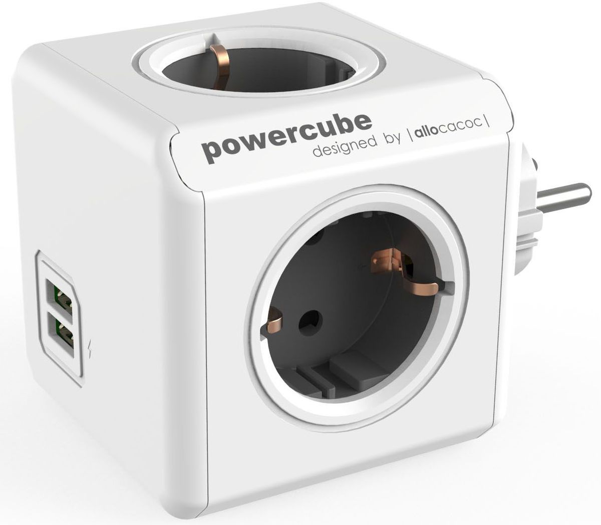 Allocacoc PowerCube Original USB, Grey сетевой разветвитель1202GY/DEOUPC Allocacoc PowerCube Original USB, Grey сетевой разветвитель1202GY/DEOUPCРазветвитель Allocacoc PowerCube Original USB это самая популярная версия PowerCube. Наличие 1,5 (3-х) метрового шнура позволяет установить PowerCube в любом месте, располагая розетку в пределах досягаемости, больше нет необходимости лезть под стол, чтобы подключить Ваш ноутбук! PowerCube содержит USB- порт что позволяет заряжать широкий спектр устройств. Находясь в офисе, дома, на совещании или еще где-нибудь, бывает трудно найти свободную розетку для зарядки ноутбука или мобильного телефона. PowerCube решил эту проблему: количество розеток можно расширить, что позволит монтировать индивидуальный источник питания в пределах досягаемости.