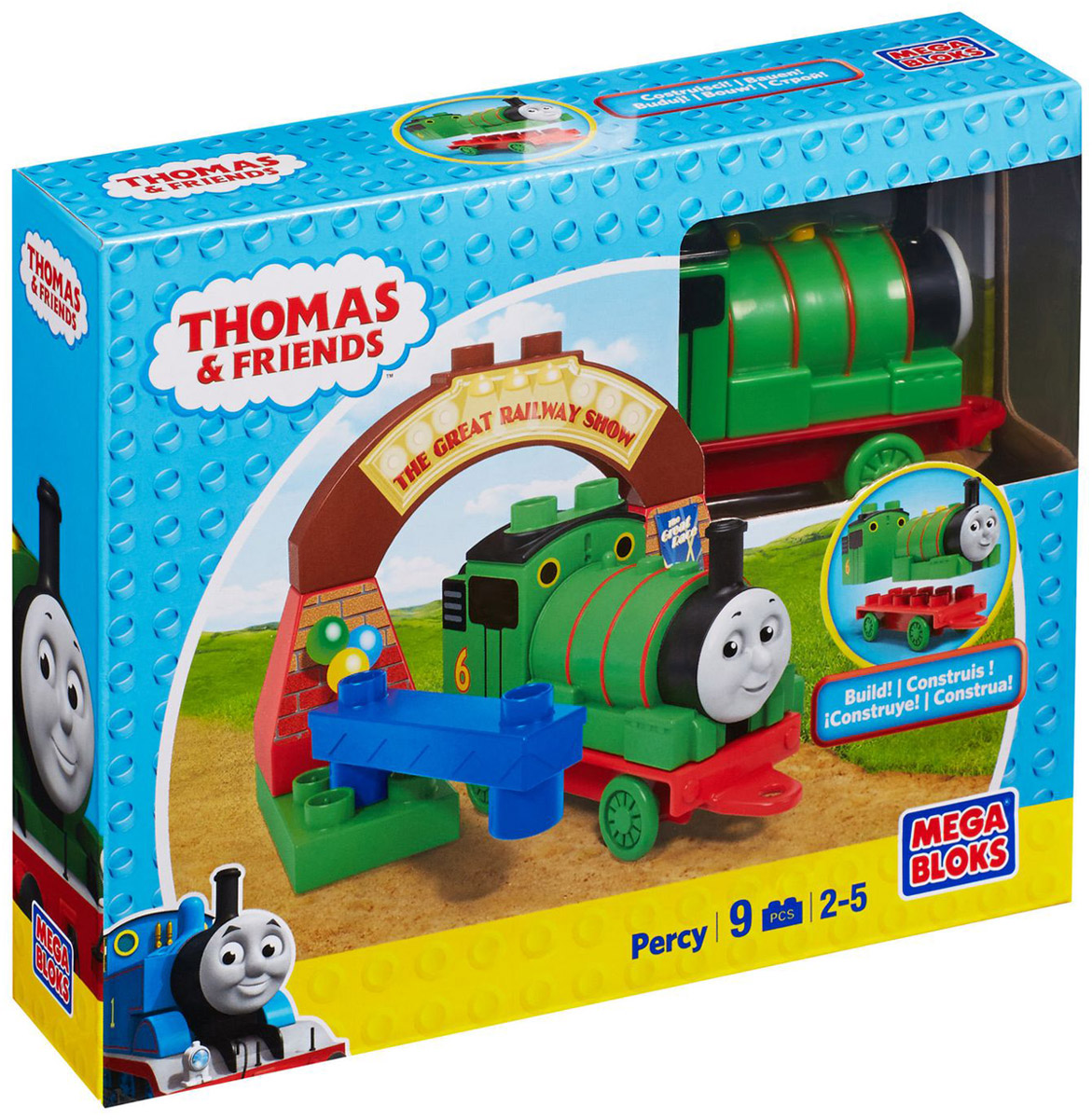 Mega Bloks Thomas & Friends Конструктор Паровозик ПерсиCNJ04_DPJ21 Mega Bloks Thomas & Friends Конструктор Паровозик ПерсиCNJ04_DPJ21Конструктор Mega Bloks Паровозик Перси - прекрасный подарок для вашего ребенка! Конструкторы Mega Bloks - это новые горизонты творчества. Каждый из наборов - это завершенная конструкция, имеющая некий сюжет. Этот конструктор входит в серию наборов Thomas & Friends, созданных по одноименному мультсериалу. Томас и его верная команда помогают жителям городка: привозят почту, чинят железнодорожные пути и возят пассажиров к пунктам назначения. Ваш маленький машинист с удовольствием отправится в путешествие вместе в паровозиком Перси. Все элементы конструктора совместимы с другими сборными паровозами из этой серии. Воссоздайте для своего маленького машиниста его любимые истории о приключениях паровозиков острова Содор или придумайте свою собственную. Рекомендуемый возраст: от 2 до 5 лет.