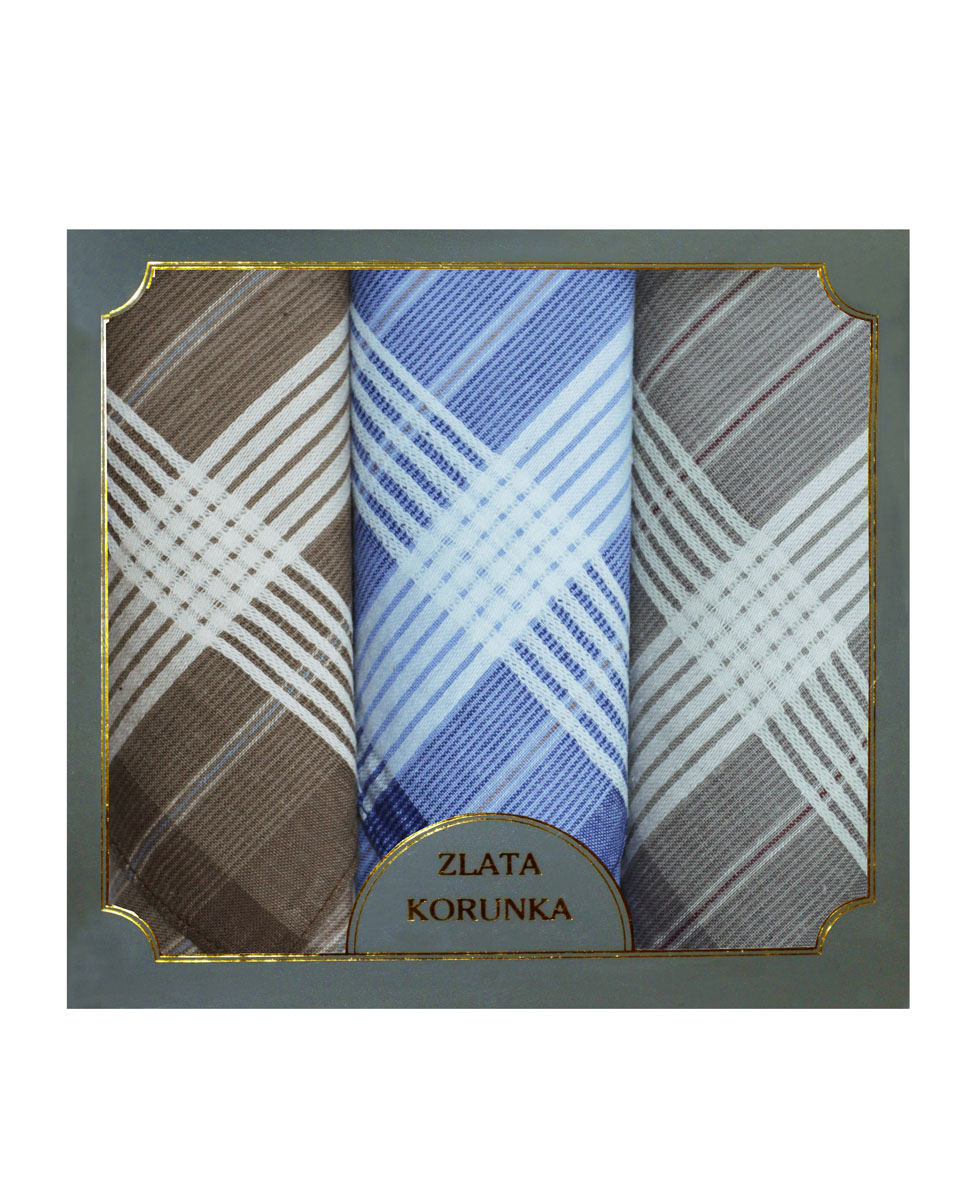 Платок носовой мужской Zlata Korunka, цвет: голубой, серый, коричневый. 40313-5. Размер 38 х 38 см, 3 шт40313-5 Платок носовой мужской Zlata Korunka, цвет: голубой, серый, коричневый. 40313-5. Размер 38 х 38 см, 3 шт40313-5Носовой платок Zlata Korunka изготовлен из высококачественного натурального хлопка, благодаря чему приятен в использовании, хорошо стирается, не садится и отлично впитывает влагу. Практичный носовой платок будет незаменим в повседневной жизни любого современного человека. Такой платок послужит стильным аксессуаром и подчеркнет ваше превосходное чувство вкуса. В комплекте 3 платка.