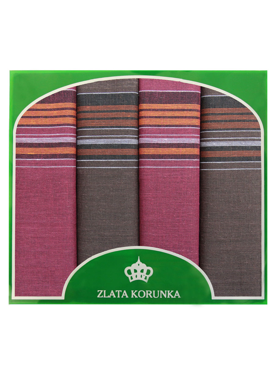 71419-25 Zlata Korunka Носовой платок мужской, цвет: мультиколор, 34х34 см, 4 шт71419-25 71419-25 Zlata Korunka Носовой платок мужской, цвет: мультиколор, 34х34 см, 4 шт71419-25Платки носовые мужские в упаковке по 4 шт. Носовые платки изготовлены из 100% хлопка, так как этот материал приятен в использовании, хорошо стирается, не садится, отлично впитывает влагу.