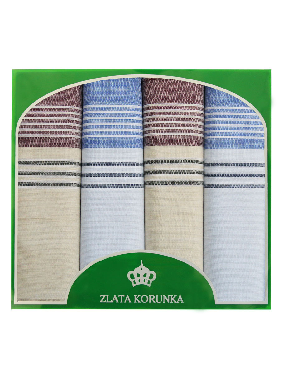 71419-6 Zlata Korunka Носовой платок мужской, цвет: мультиколор, 34х34 см, 4 шт71419-6 71419-6 Zlata Korunka Носовой платок мужской, цвет: мультиколор, 34х34 см, 4 шт71419-6Платки носовые мужские в упаковке по 4 шт. Носовые платки изготовлены из 100% хлопка, так как этот материал приятен в использовании, хорошо стирается, не садится, отлично впитывает влагу.