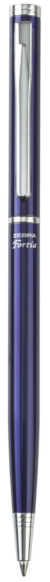 Zebra Ручка шариковая Fortia 500 цвет корпуса синий305 404020 Zebra Ручка шариковая Fortia 500 цвет корпуса синий305 404020Шариковая ручка Zebra Fortia 500 имеет тонкий стильный корпус. Оснащена поворотным механизмом. Поставляется в подарочной картонной упаковке.