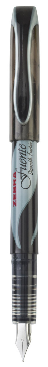 Zebra Ручка перьевая Fuente черная307 121010 Zebra Ручка перьевая Fuente черная307 121010Перьевая ручка Zebra Fuente - классика в новом прочтении. Такая ручка обеспечит четкий цвет и мягкое письмо. Плавные выверенные линии сигарообразного корпуса безупречно сочетаются с футуристическим дизайном колпачка ручки. Увеличенный диаметр корпуса создает дополнительный комфорт при письме, благодаря чему рука меньше устает. Перо F обеспечивает тонкую, ровную, мягкую линию письма. Увеличенный объем чернил позволит использовать ручку дольше.