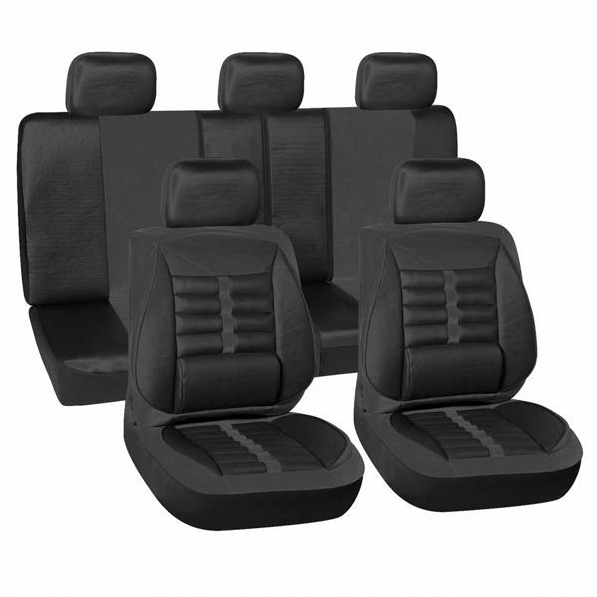 Чехлы автомобильные Skyway. S01301070S01301070 Чехлы автомобильные Skyway. S01301070S01301070Комплект классических универсальных автомобильных чехлов Skyway S01301070 изготовлен из искусственной кожи. Чехлы защитят обивку сидений от вытирания и выцветания. Благодаря структуре ткани, обеспечивается улучшенная вентиляция кресел, что позволяет сделать более комфортными долгое пребывание за рулем во время дальней поездки.