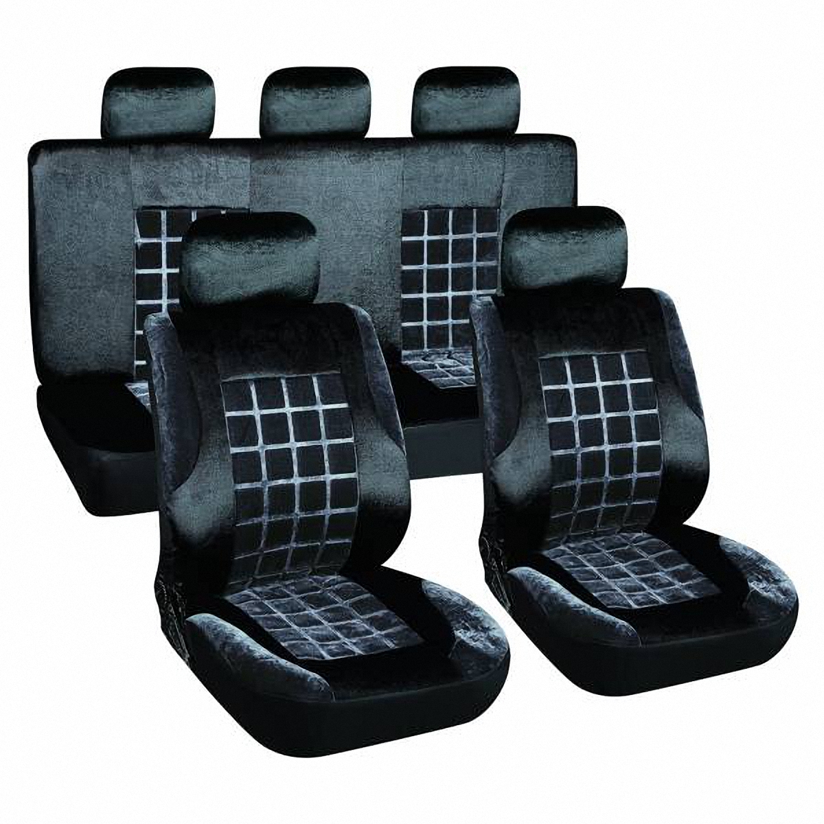 Чехлы автомобильные Skyway. S01301153S01301153 Чехлы автомобильные Skyway. S01301153S01301153Комплект классических универсальных автомобильных чехлов Skyway S01301153 изготовлен из вельвета. Чехлы защитят обивку сидений от вытирания и выцветания. Благодаря структуре ткани, обеспечивается улучшенная вентиляция кресел, что позволяет сделать более комфортными долгое пребывание за рулем во время дальней поездки.