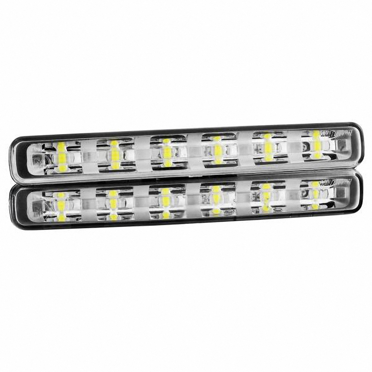 Skyway Ходовые огни 6 диодов 6 W. SHDX-D028SHDX-D028 Skyway Ходовые огни 6 диодов 6 W. SHDX-D028SHDX-D028Ходовые огни SKYWAY 6 диодов 6 W 2 шт. SHDX-D028 Система дневных ходовых огней высочайшего класса и уровня безопасности, оснащённая светодиодными модулями нового поколения, обладает универсальным дизайном, улучшает внешний вид автомобиля и повышает безопасность вождения в дневное время суток. Особенности: Широкий угол рассеивания. Долгий срок службы. Повышенная яркость. Низкое потребление электроэнергии 0,5 А при 12 В (2x3 Вт). Питание от сети 12 В. Высокая устойчивость к вибрации.