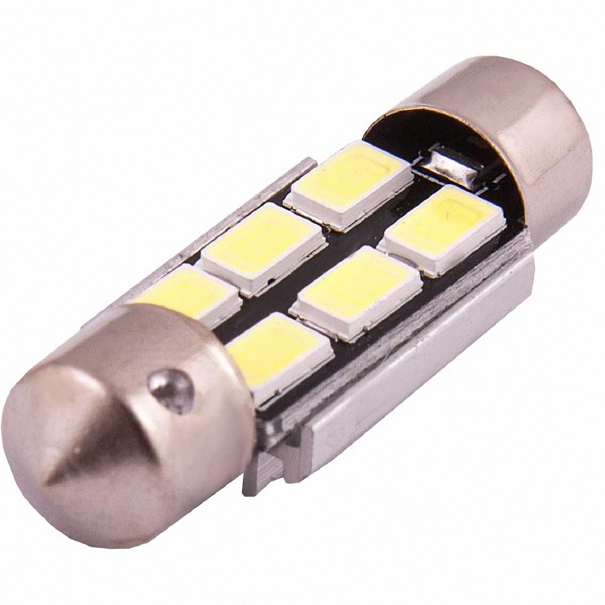Skyway Автолампа диод T11 (C5W). SJ-6SMD-5630-CANBUS-A-36MMSJ-6SMD-5630-CANBUS-A-36MM Skyway Автолампа диод T11 (C5W). SJ-6SMD-5630-CANBUS-A-36MMSJ-6SMD-5630-CANBUS-A-36MM6 SMD с цоколем 1-конт Белая
