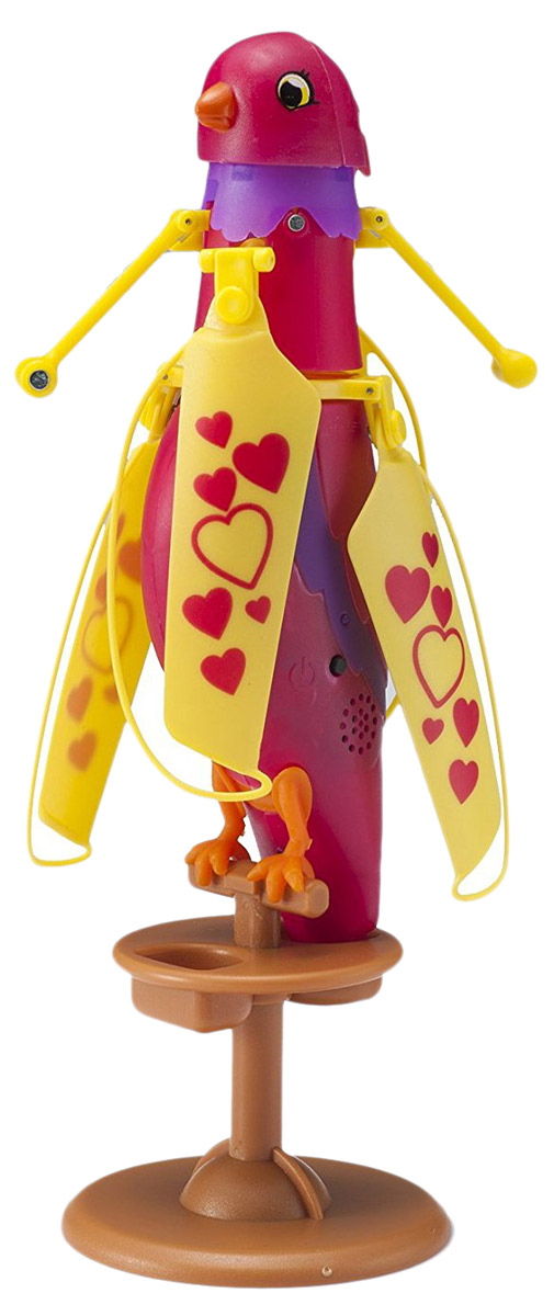 Zipppi Pets Интерактивная игрушка Летающая птичка цвет малиновый201505002 Zipppi Pets Интерактивная игрушка Летающая птичка цвет малиновый201505002Интерактивная игрушка Zipppi Pets Летающая птичка - это замечательная интерактивная птичка яркого цвета. Эта птица может стать для ребенка настоящим и верным другом! С ней весело и интересно играть: погладьте птичку по голове один раз и она запоет, погладьте трижды - и она взлетит! Игрушка выполнена из легкого, высококачественного пластика. Для удобства хранения игрушки в комплект также входит подставка-жердочка. Заряжается птичка с помощью USB-кабеля (входит в комплект).