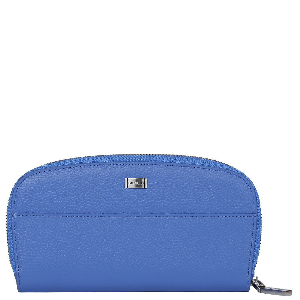 Кошелек женский Fabretti, цвет: синий. 15051202-blue15051202-blue Кошелек женский Fabretti, цвет: синий. 15051202-blue15051202-blueЭлегантный кошелек от итальянского бренда Fabretti выполнен из натуральной кожи, которая держит форму и имеет невероятно гладкую и приятную фактуру. Женственный и нежный голубой цвет и роскошная фурнитура в серебряном цвете превращают кошелек в изящный аксессуар, который понравится любой моднице. Внутри модели находятся три отделения для купюр, одно из которых закрывается на молнию. Аксессуар очень многофункционален. Вы сможете разместить все ваши дисконтные и кредитные карточки с помощью 10 отделений. На тыльной стороне дизайнеры разместили вместительный карман на молнии.