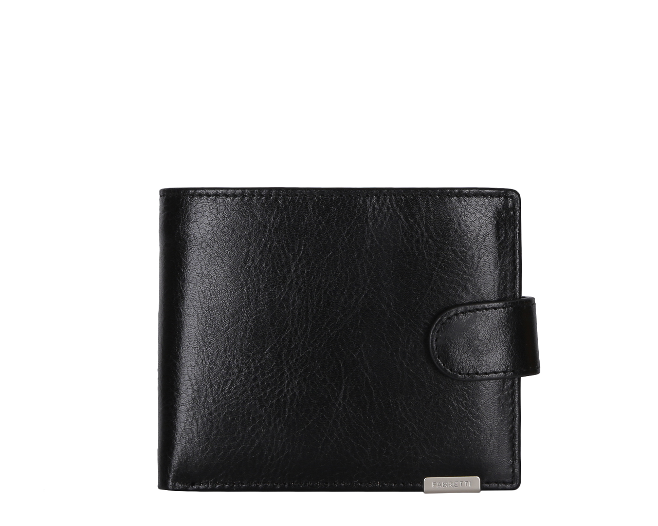 Кошелек мужской Fabretti, цвет: черный. 36002-black36002-black Кошелек мужской Fabretti, цвет: черный. 36002-black36002-blackМужской кошелек от итальянского бренда Fabretti выполнен из натуральной кожи, которая имеет мягкую пористую фактуру. Классический черный цвет и модная фурнитура в серебряном цвете подчеркнут ваш элегантный стиль. Внутри изделия находятся три отделения для купюр, одно из которых закрывается на прочную молнию. Вы с легкостью сможете расположить свои кредитные и дисконтные карты с помощью 6 отделений, а также носить с собой любимую фотографию. На тыльной стороне кошелька дизайнеры разместили вместительный карман для мелочи. Закрывается аксессуар на прочную и удобную кнопку.