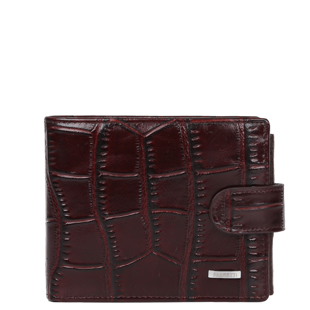 Кошелек мужской Fabretti, цвет: коричневый. 36003-brown cocco36003-brown cocco Кошелек мужской Fabretti, цвет: коричневый. 36003-brown cocco36003-brown coccoКлассический мужской кошелек от итальянского бренда Fabretti выполнен из натуральной кожи с тиснением под рептилию. Насыщенный темно-коричневый цвет и фурнитура, выполненная в серебряном цвете, превратили аксессуар в модное изделие, которое подчеркнет ваше уникальное чувство стиля. Внутри модели имеется 3 отделения для купюр, одно из которых закрывается на молнию. Вы с легкостью сможете расположить 5 дисконтных и кредитных карточек, три фотографии, а также всю мелочь с помощью удобного кармана. Кошелек закрывается на прочную застежку.