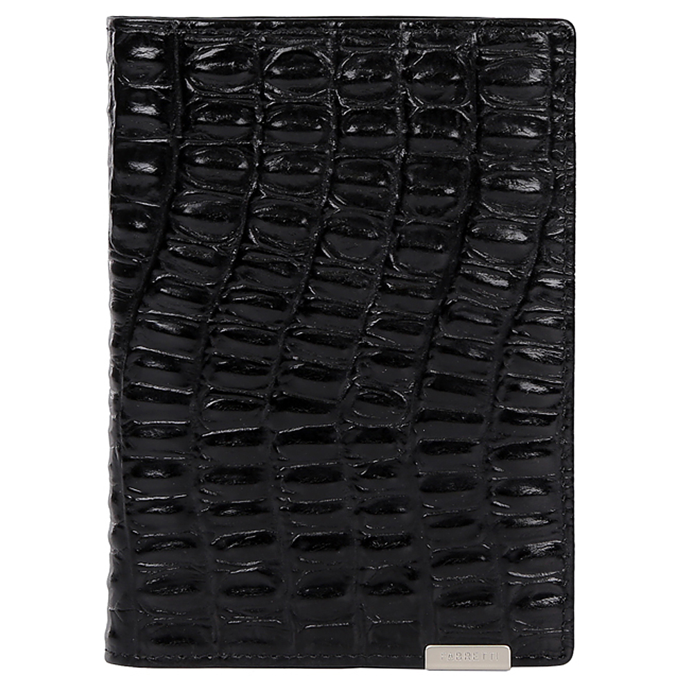 Обложка для документов мужская Fabretti, цвет: черный. 54019-black cocco54019-black cocco Обложка для документов мужская Fabretti, цвет: черный. 54019-black cocco54019-black coccoМужская обложка для документов от итальянского бренда Fabretti выполнена из натуральной кожи с модной и изысканной отделкой под рептилию. Насыщенный черный цвет, рисунок кожи и фурнитура в серебряном цвете подчеркнут ваш неповторимый и мужественный стиль. Внутри дополнительно дизайнеры разместили вкладыши для документов, 6 отделений для кредитных и дисконтных карт, отделение для паспорта.