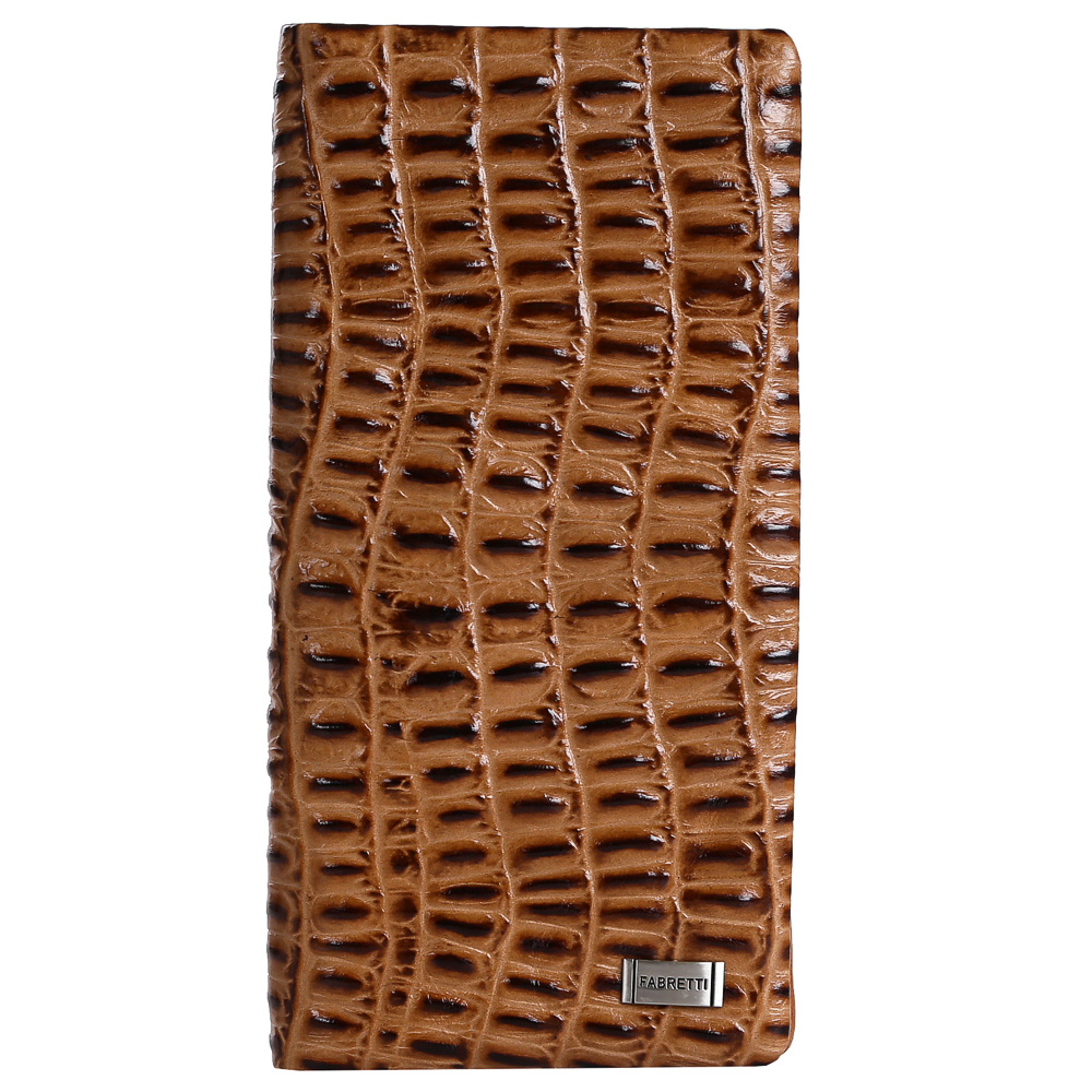 Кошелек женский Fabretti, цвет: коричневый. 73039-tan cocco73039-tan cocco Кошелек женский Fabretti, цвет: коричневый. 73039-tan cocco73039-tan coccoРоскошный женский кошелек от итальянского бренда Fabretti выполнен из натуральной мягкой кожи с роскошным тиснением под рептилию. Утонченный коричневый черный цвет и изысканная фурнитура под серебро подчеркнут ваш женственный и неповторимый стиль. Внутри изделия находятся два отделения для купюр. Вы с легкостью сможете расположить свои кредитные и дисконтные карты с помощью 12 отделений, а также одну любимую фотографию. Закрывается аксессуар на прочную и удобную кнопку.